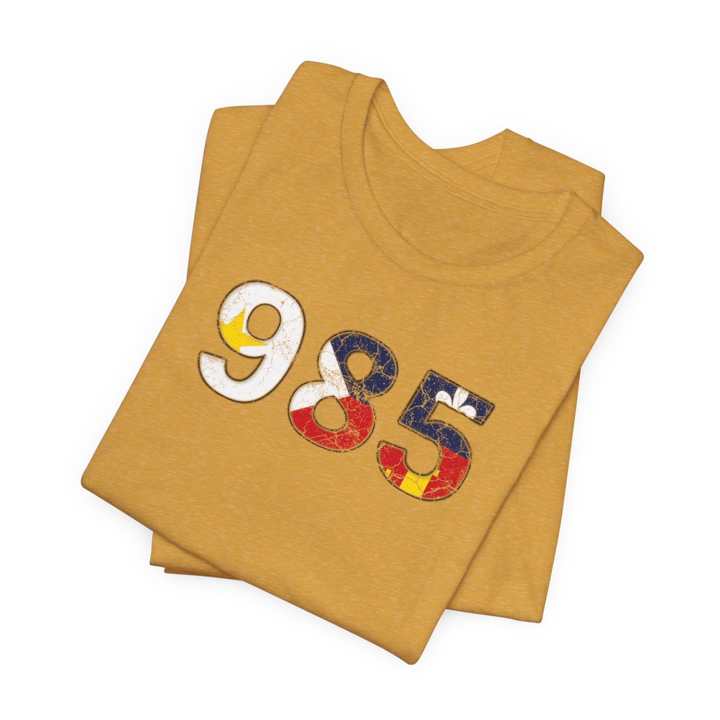 south-of-interstate-10-cajun-store-cajun-flag-985-area-code-t-shirt