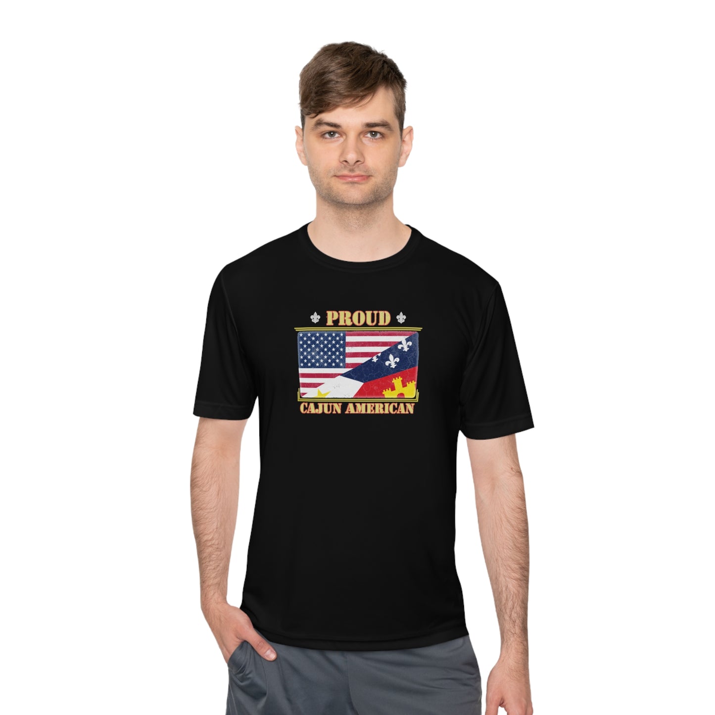Cajun-American Proud Dry Fit T-Shirt
