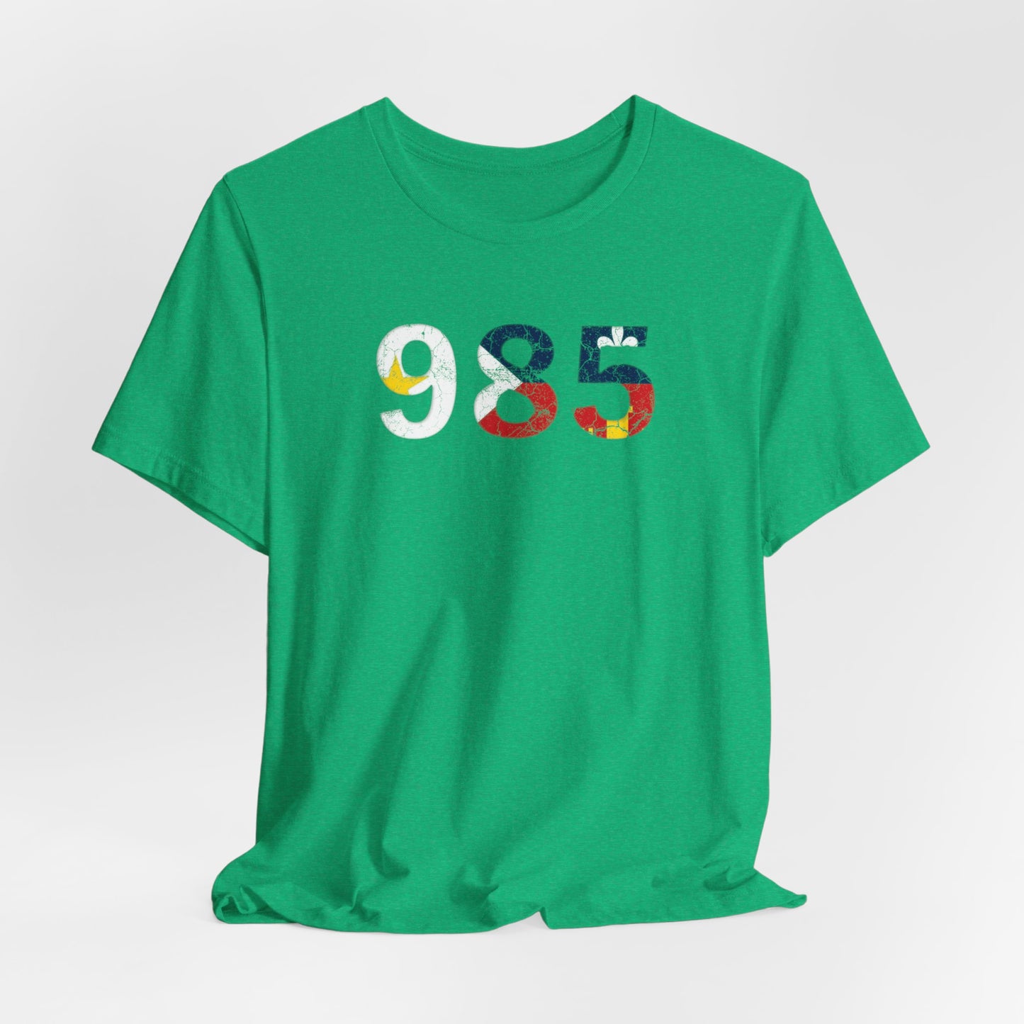 Cajun Flag 985 Area Code T-Shirt