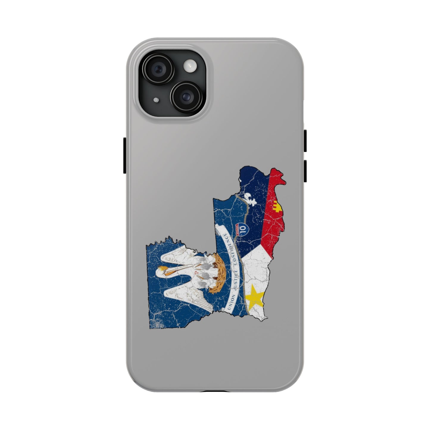 South of Interstate 10 Map Cajun Phone Case