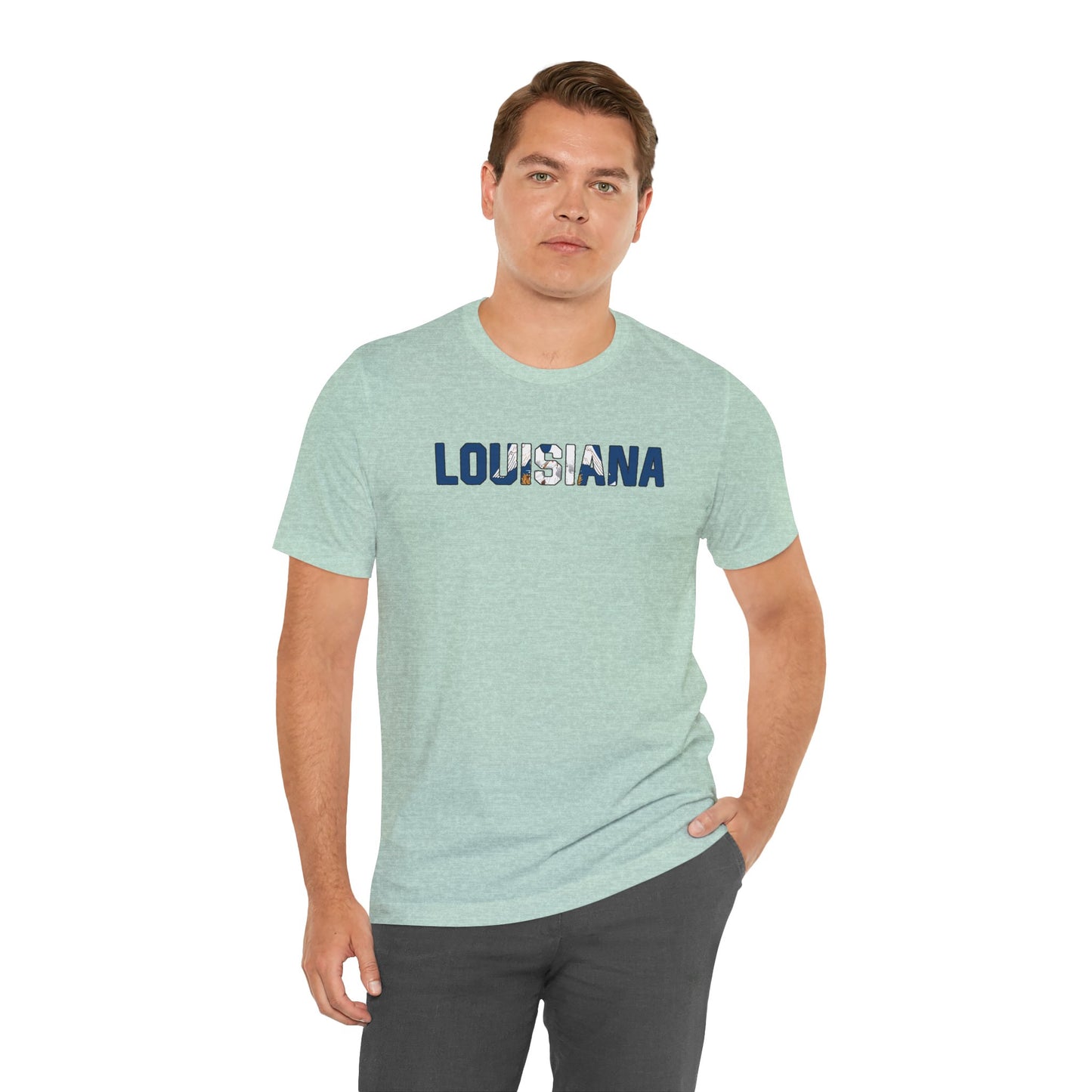 Louisiana with Flag T-Shirt
