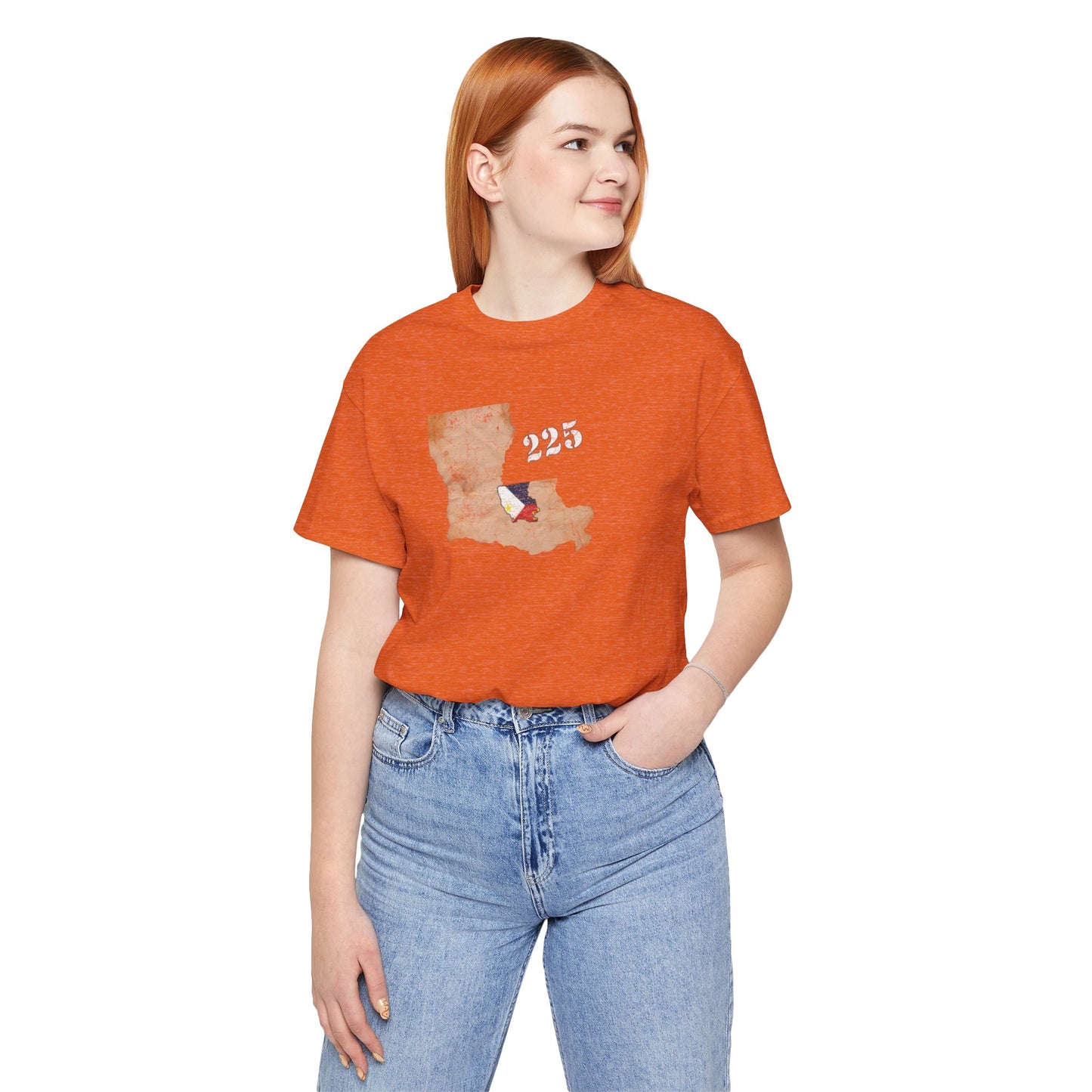 Cajun Area Code 225 Map T-Shirt