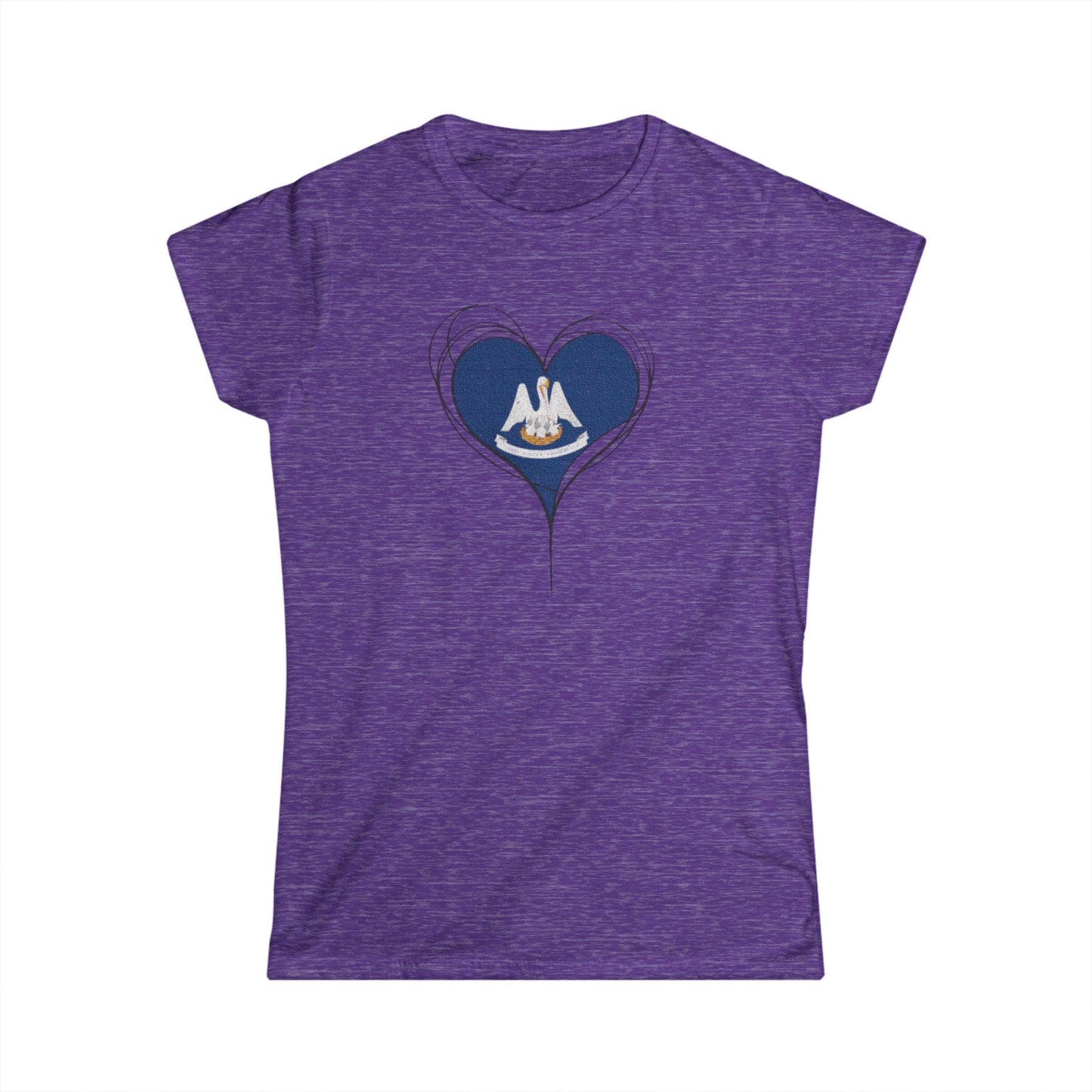Women's Louisiana Heart T-Shirt