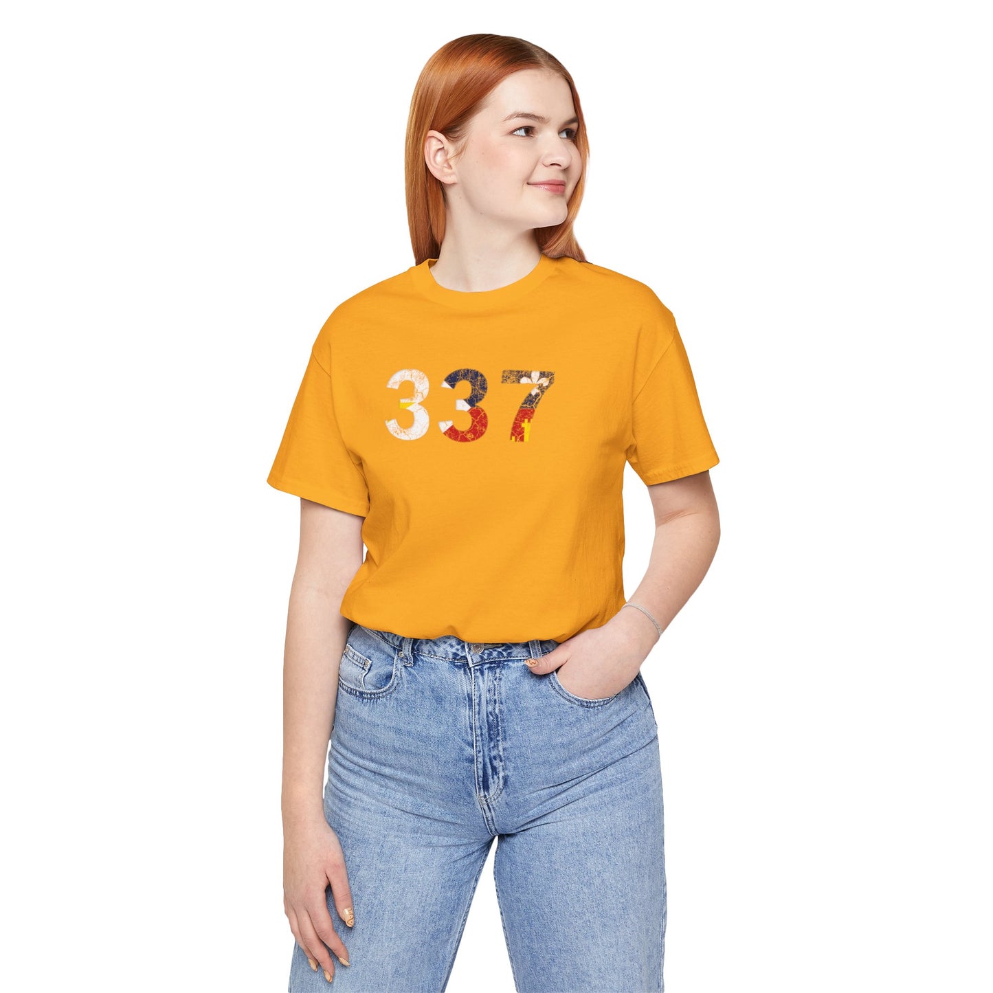 Cajun Flag 337 Area Code T-Shirt