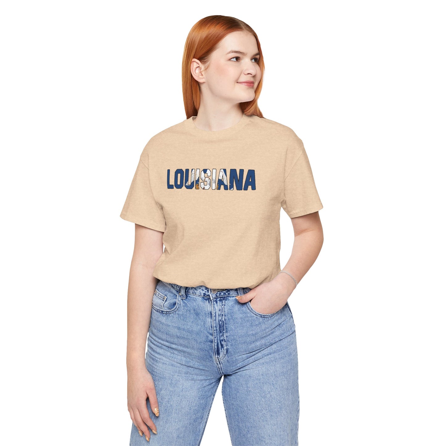 Louisiana with Flag T-Shirt