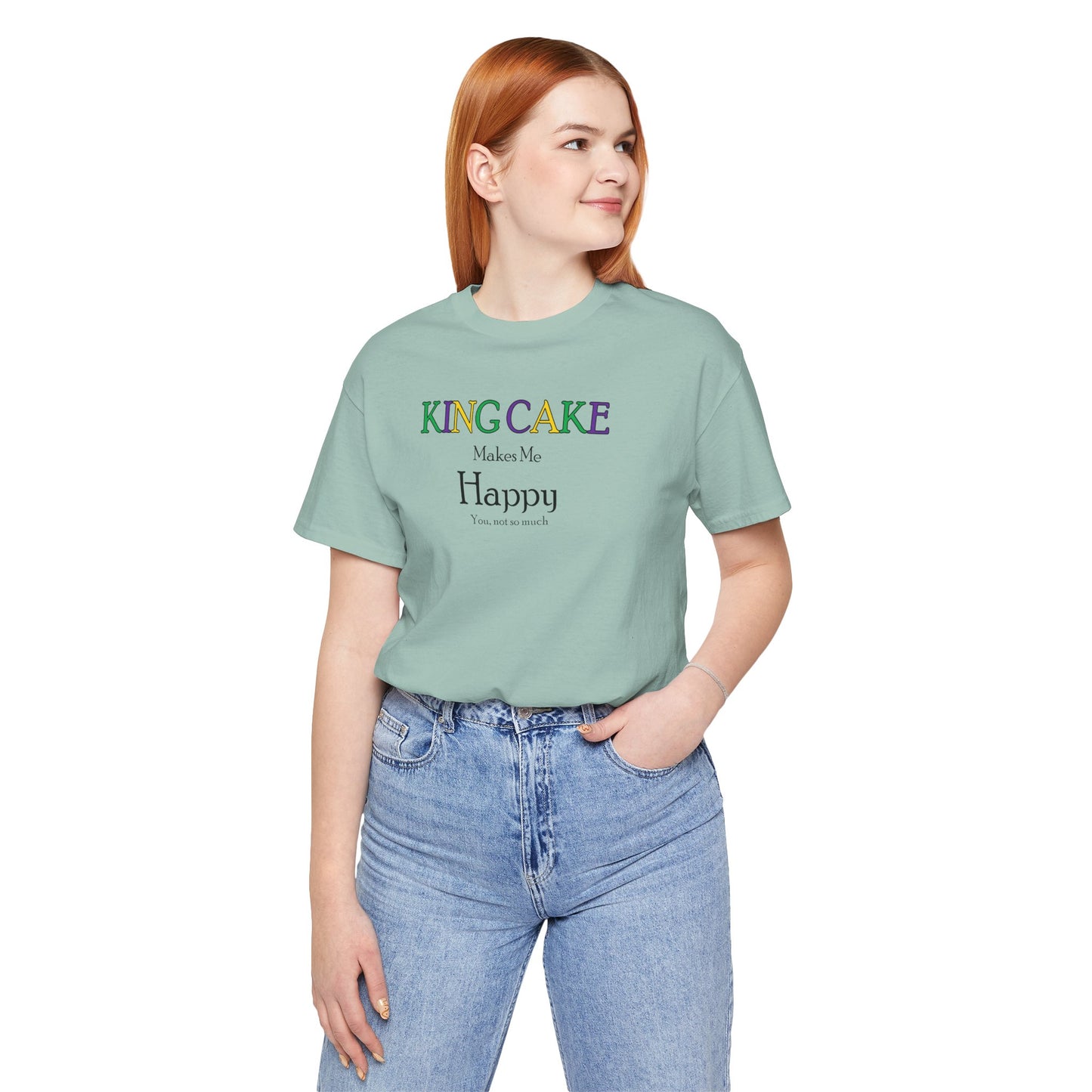 King Cake Makes Me Happy Cajun T-Shirt