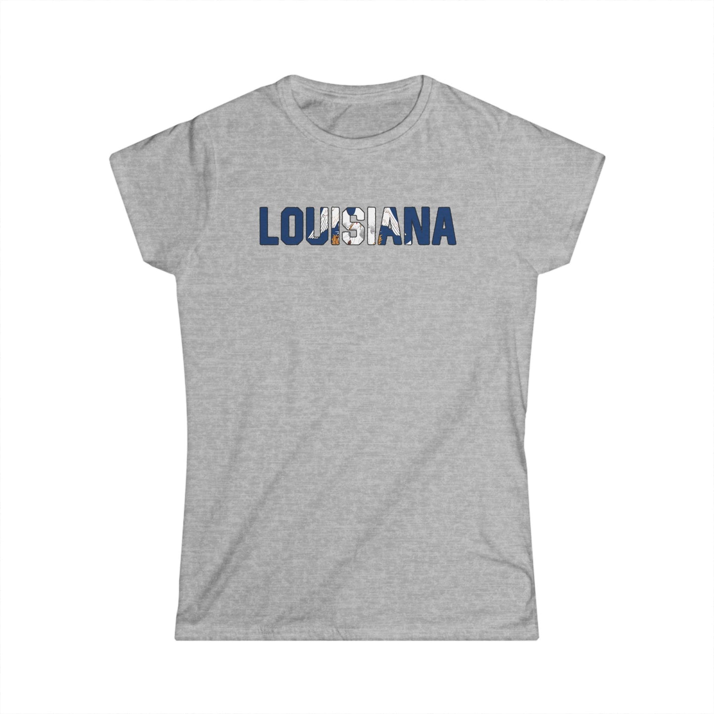 Women's Louisiana with Flag T-Shirt