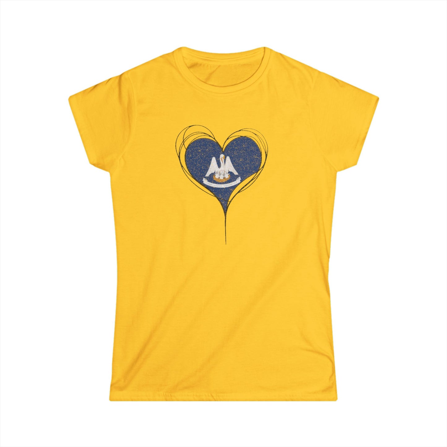 Women's Louisiana Heart T-Shirt