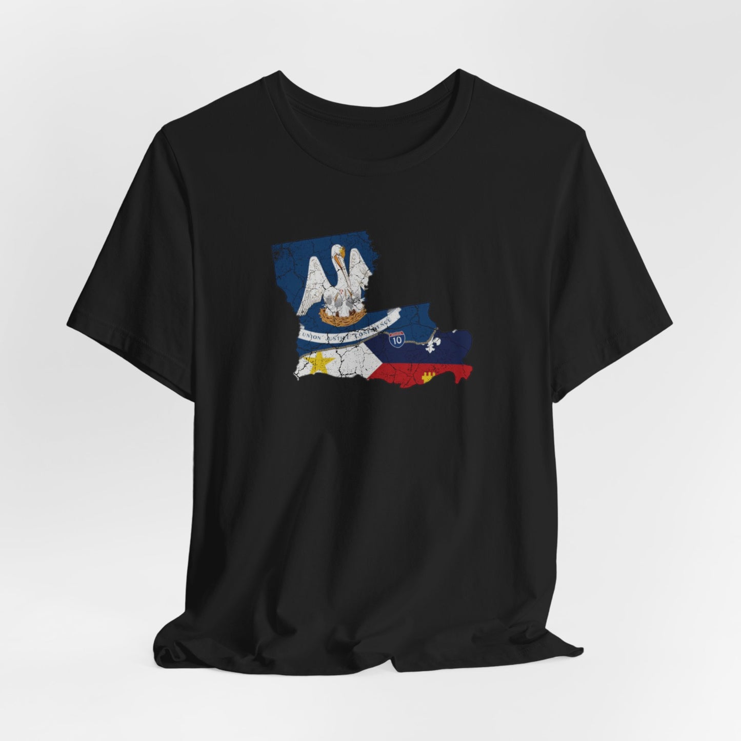 South of Interstate 10 Map Cajun Shirt