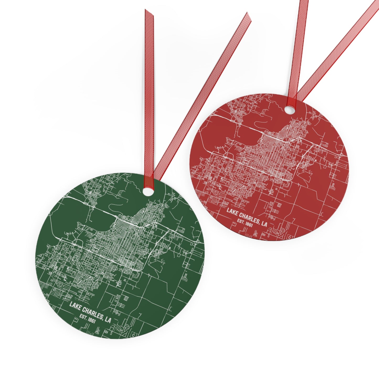 Lake Charles Louisiana Christmas Ornament