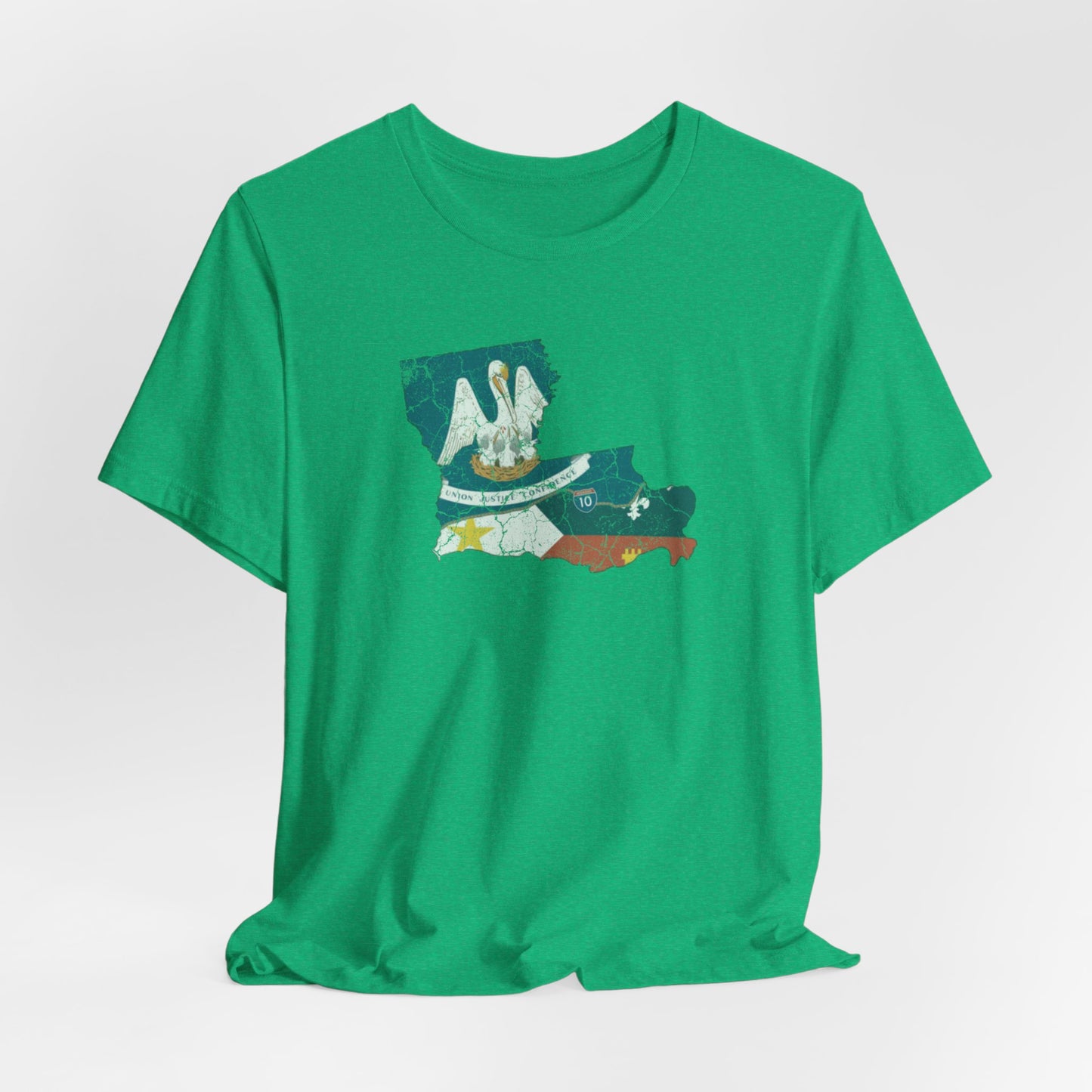 South of Interstate 10 Map Cajun Shirt