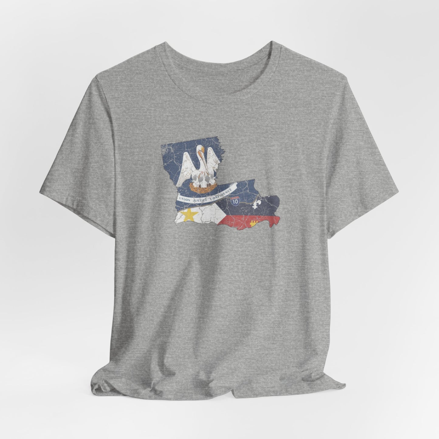 South of Interstate 10 Map Cajun Shirt