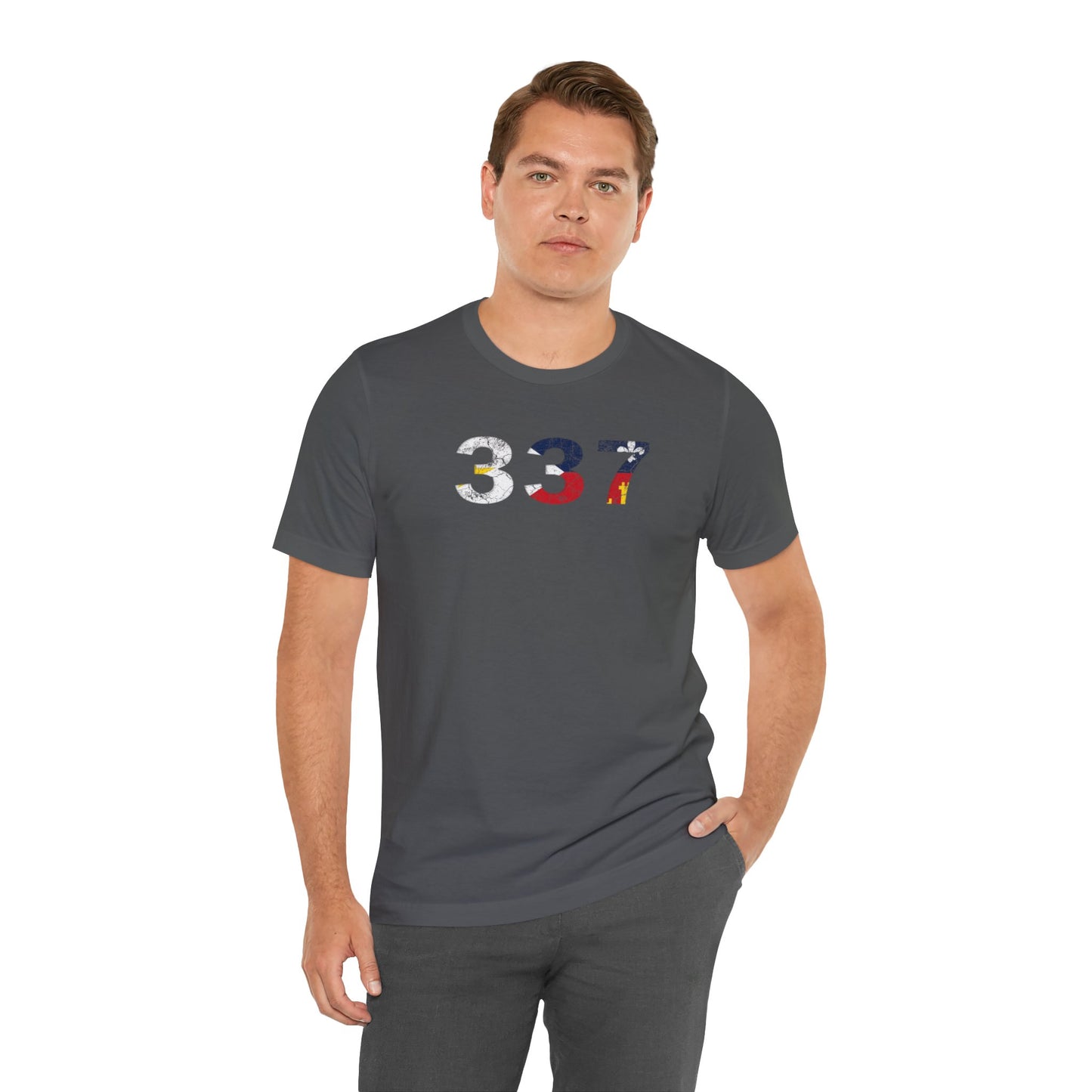 Cajun Flag 337 Area Code T-Shirt