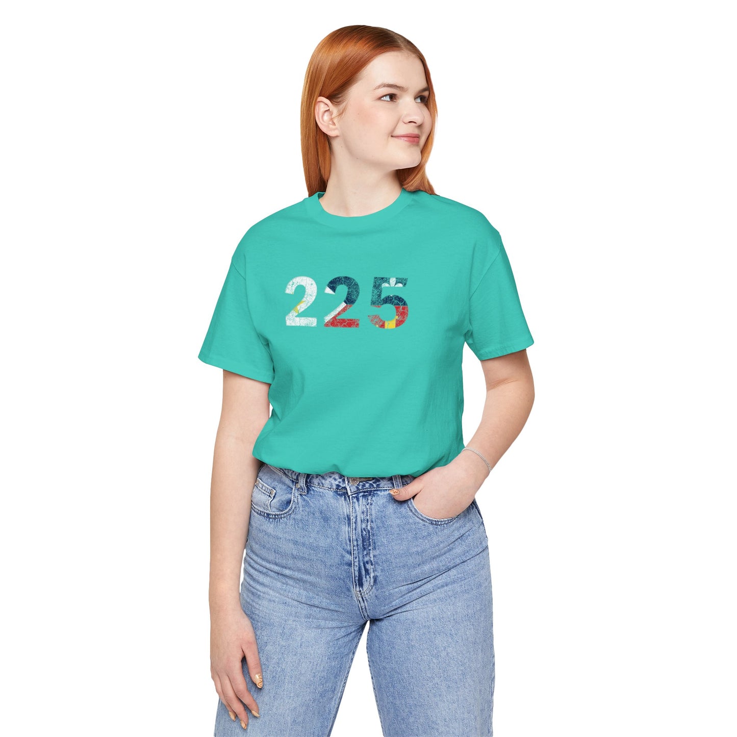Cajun Flag 225 Area Code T-Shirt