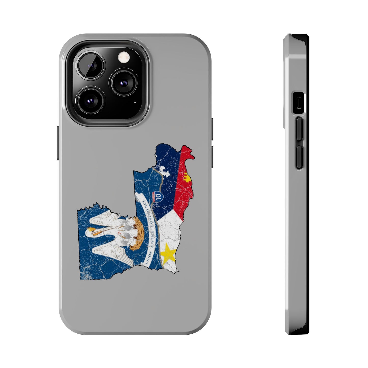South of Interstate 10 Map Cajun Phone Case