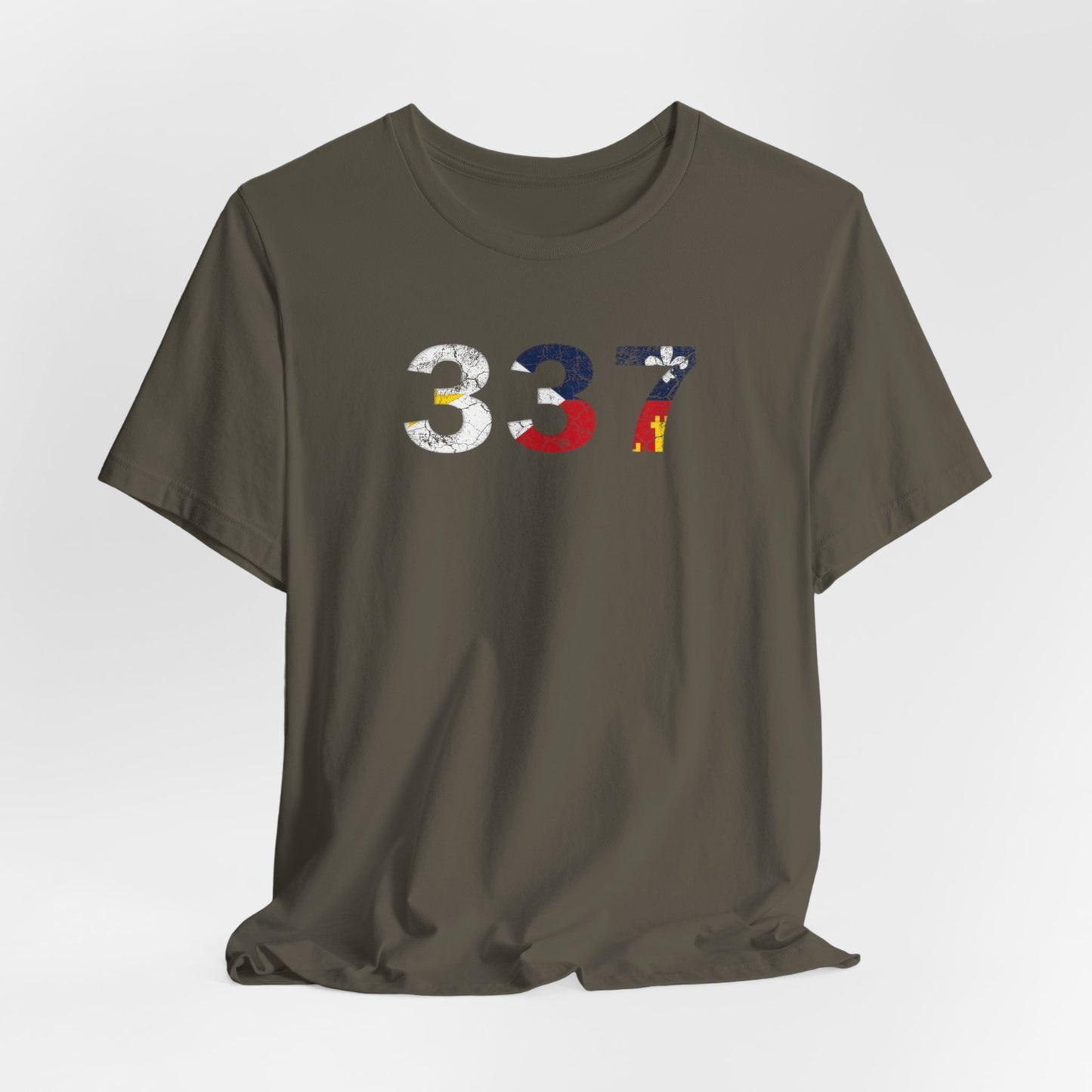 Cajun Flag 337 Area Code T-Shirt