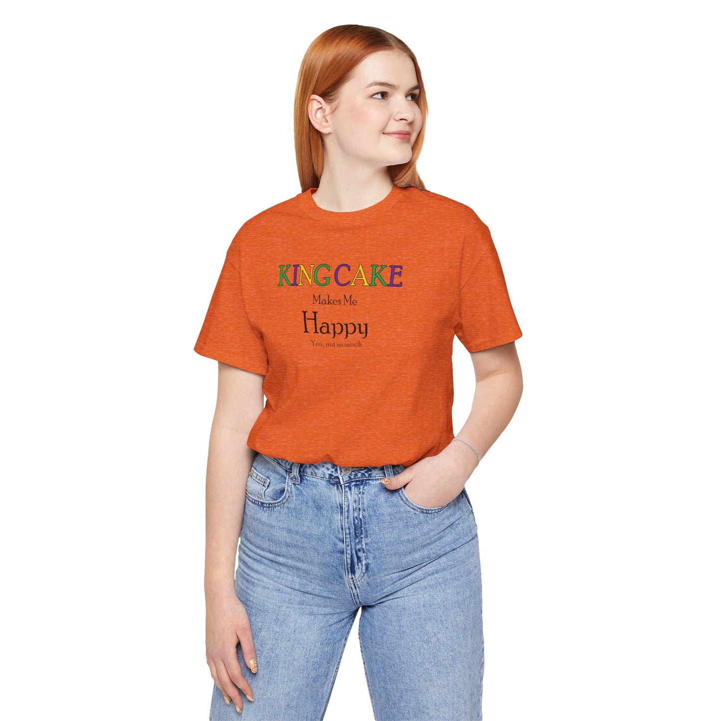 King Cake Makes Me Happy Cajun T-Shirt