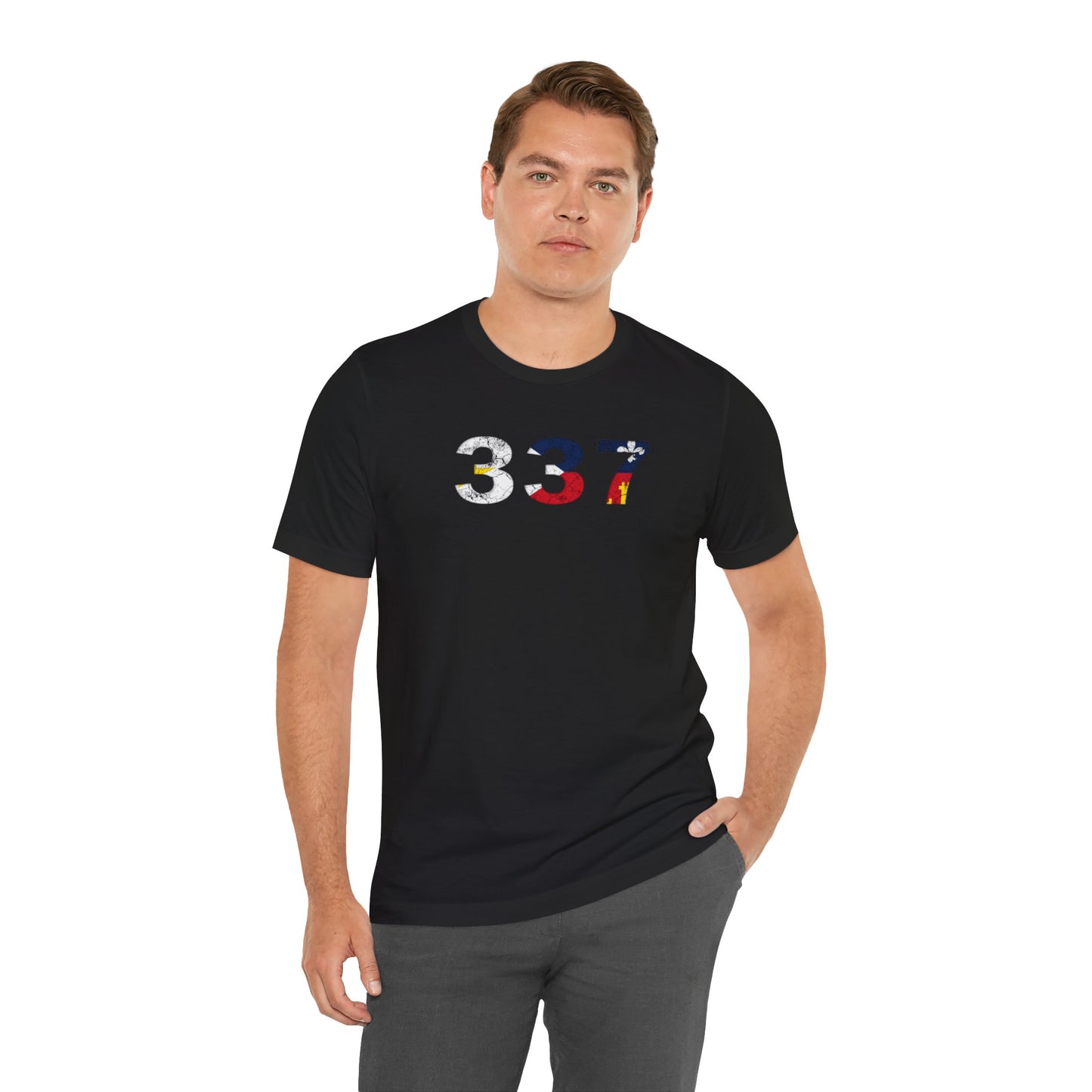 Cajun Flag 337 Area Code T-Shirt