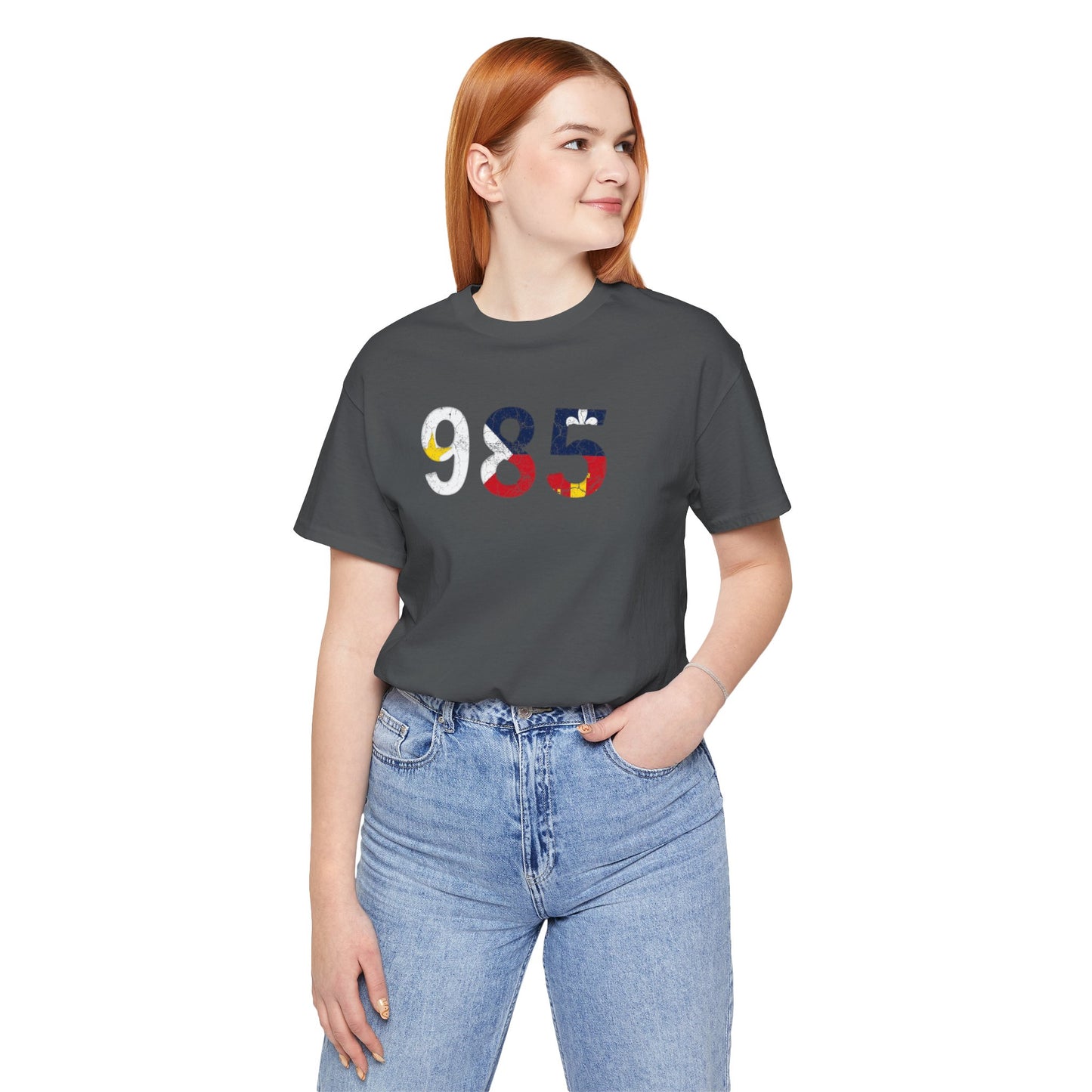 Cajun Flag 985 Area Code T-Shirt
