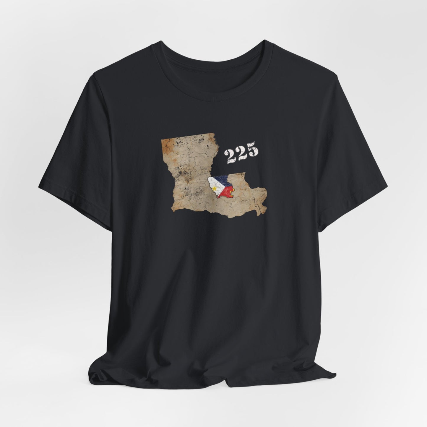 Cajun Area Code 225 Map T-Shirt