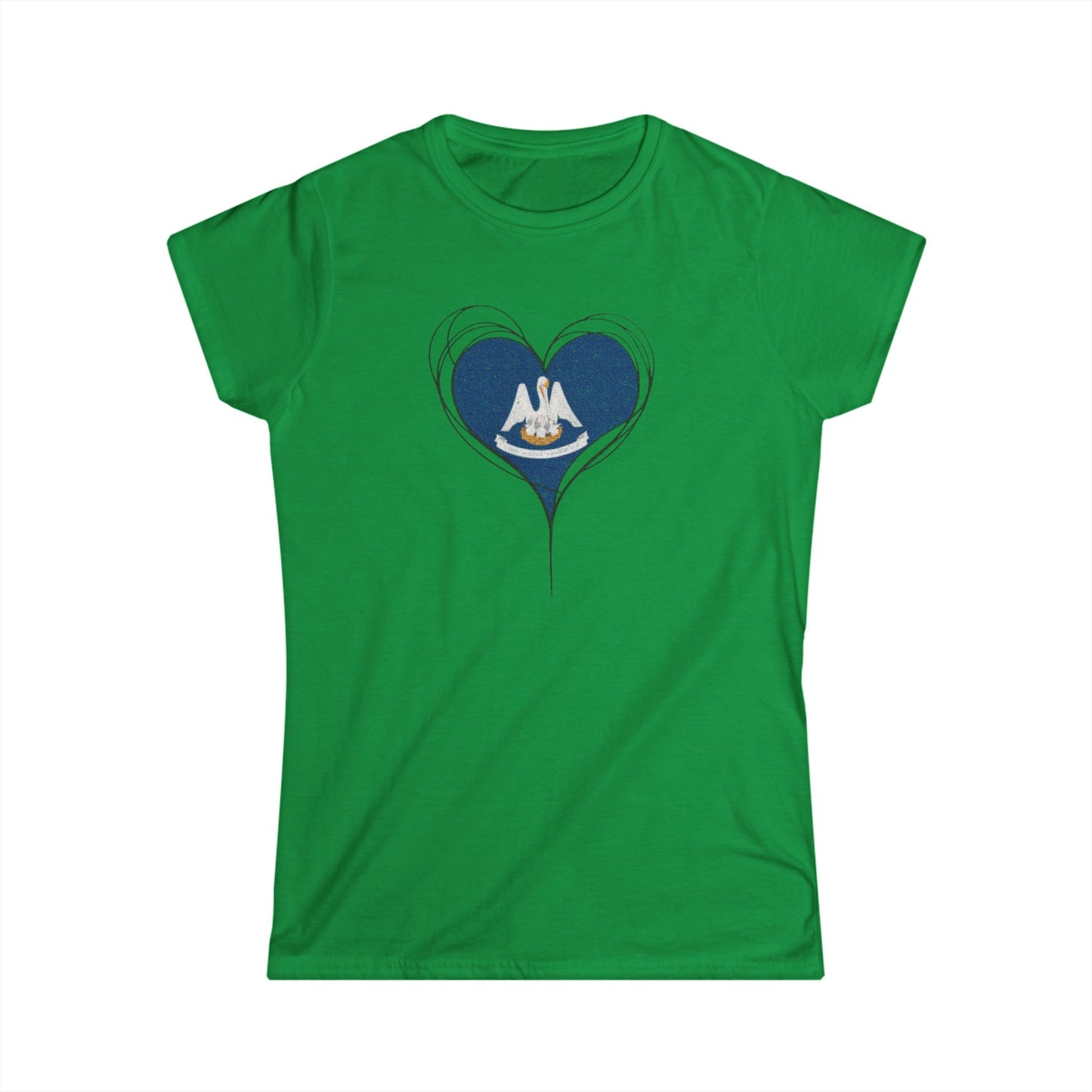 Women's Louisiana Heart T-Shirt