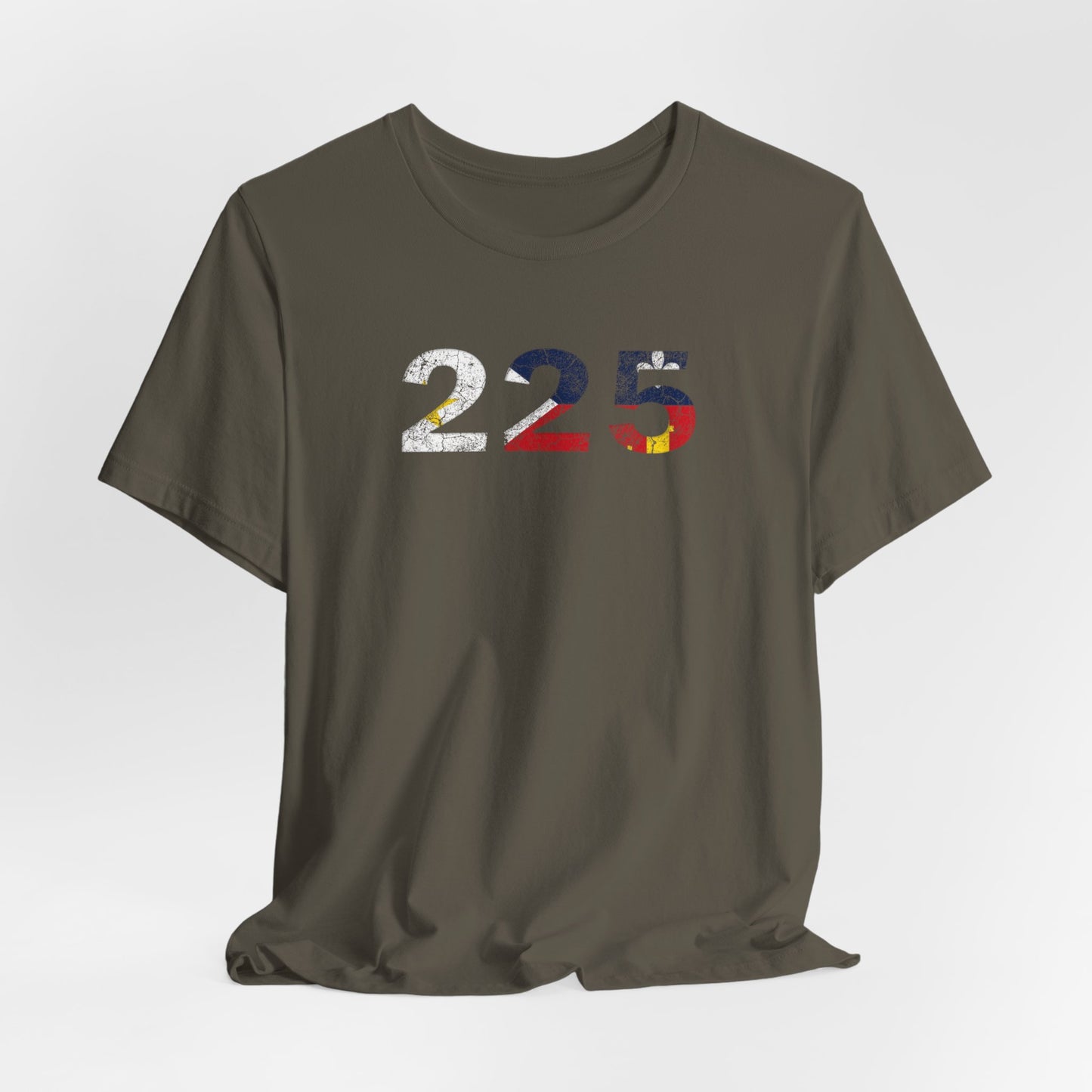 Cajun Flag 225 Area Code T-Shirt