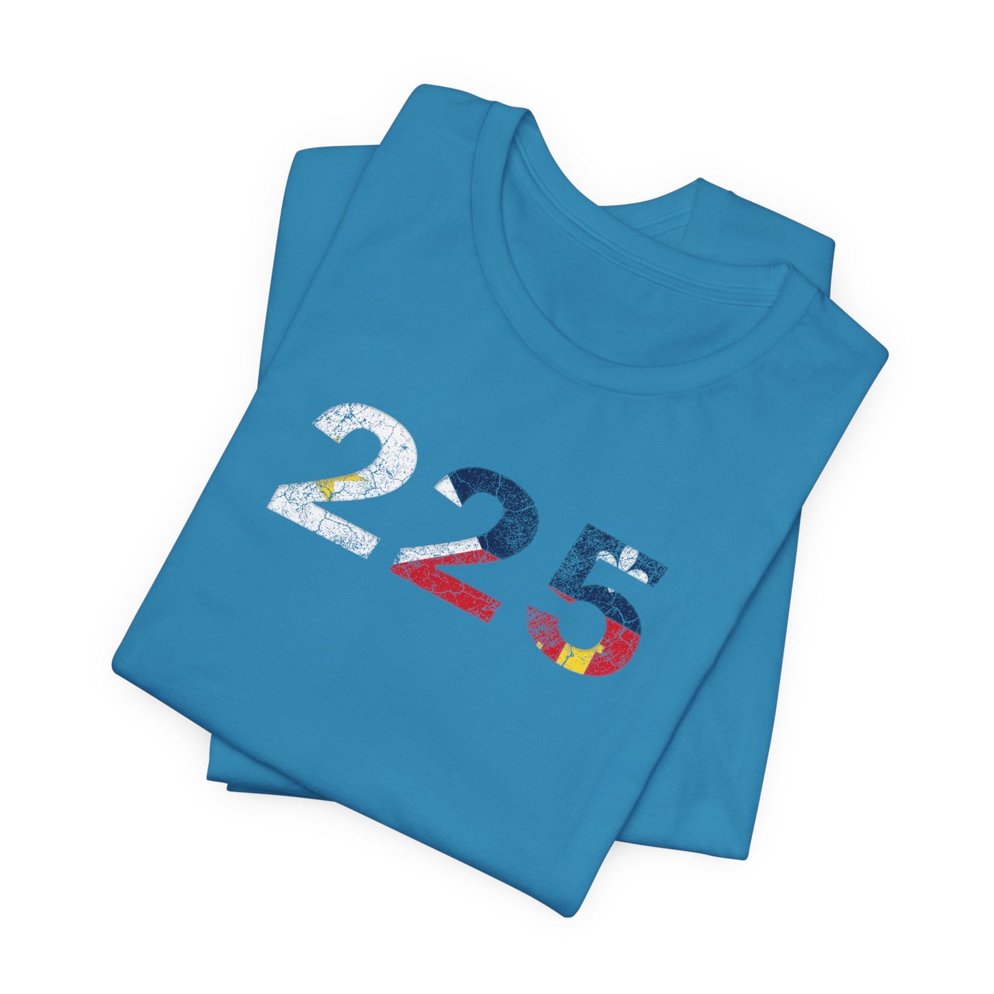 Cajun Flag 225 Area Code T-Shirt