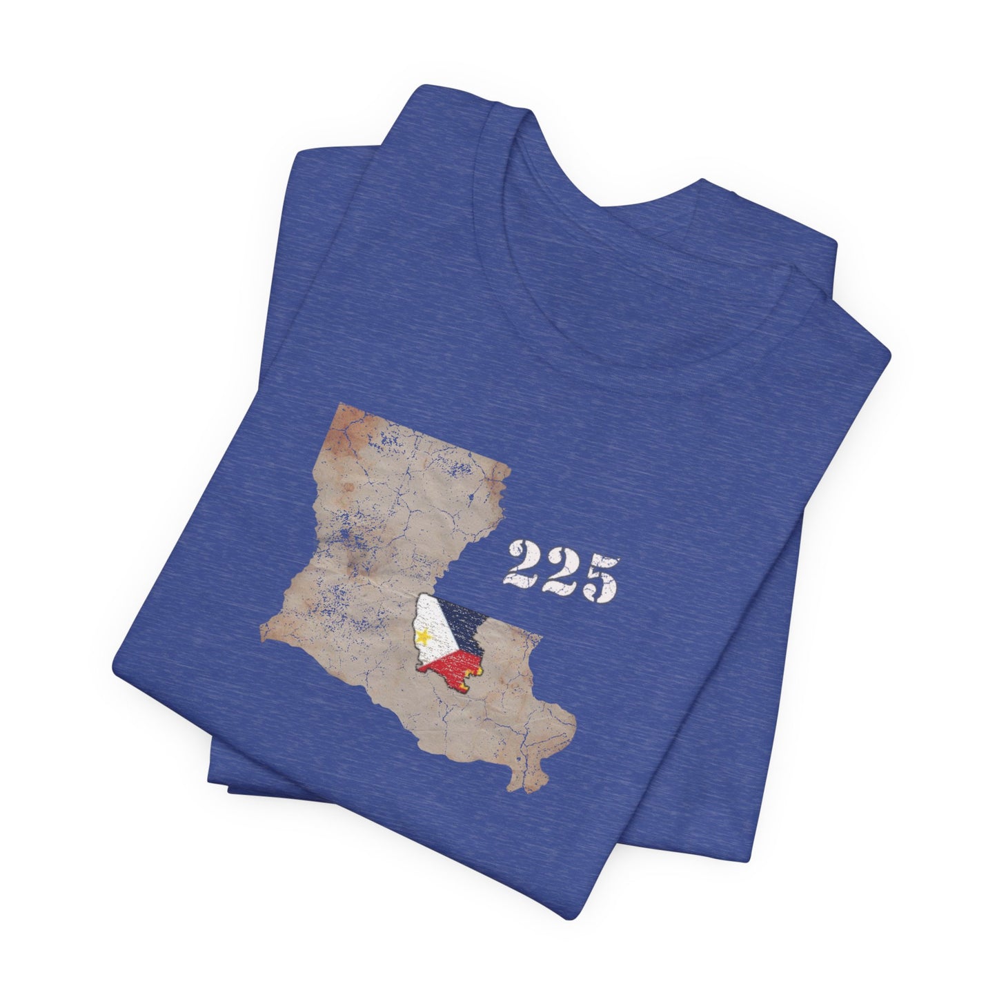 Cajun Area Code 225 Map T-Shirt
