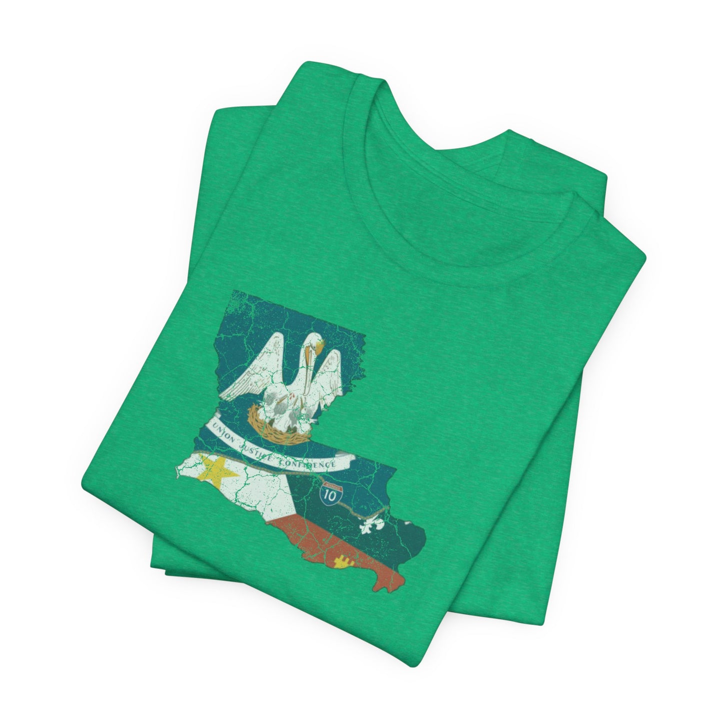 South of Interstate 10 Map Cajun Shirt