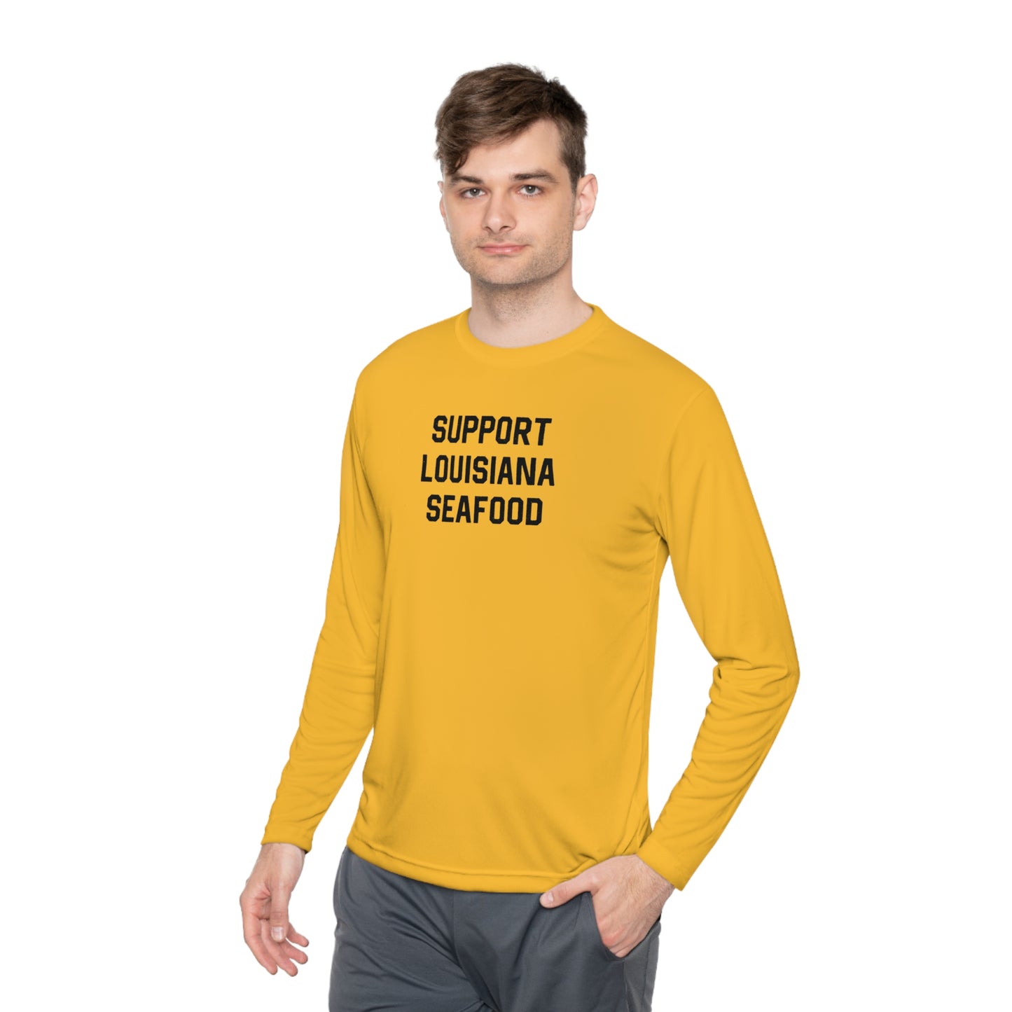 Support Louisiana Seafood Cajun Long Sleeve T-Shirt