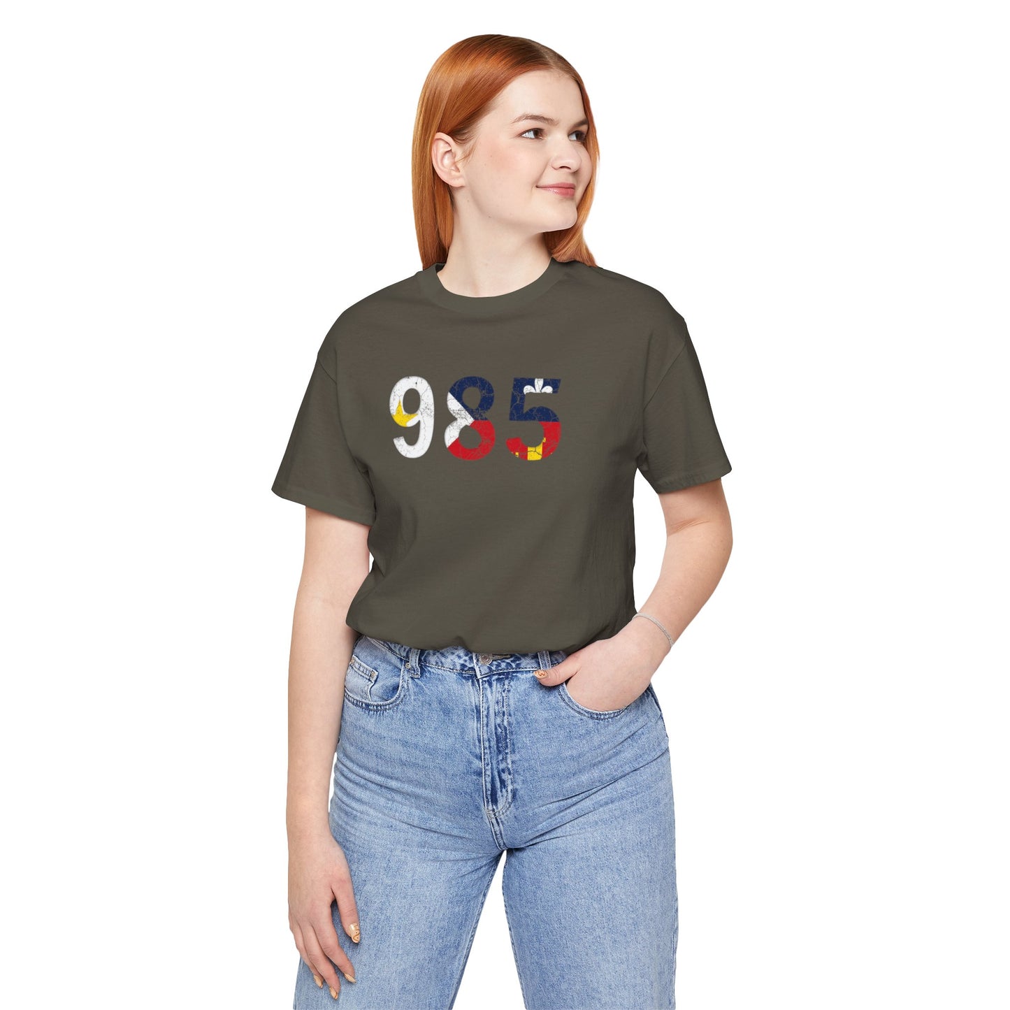 Cajun Flag 985 Area Code T-Shirt