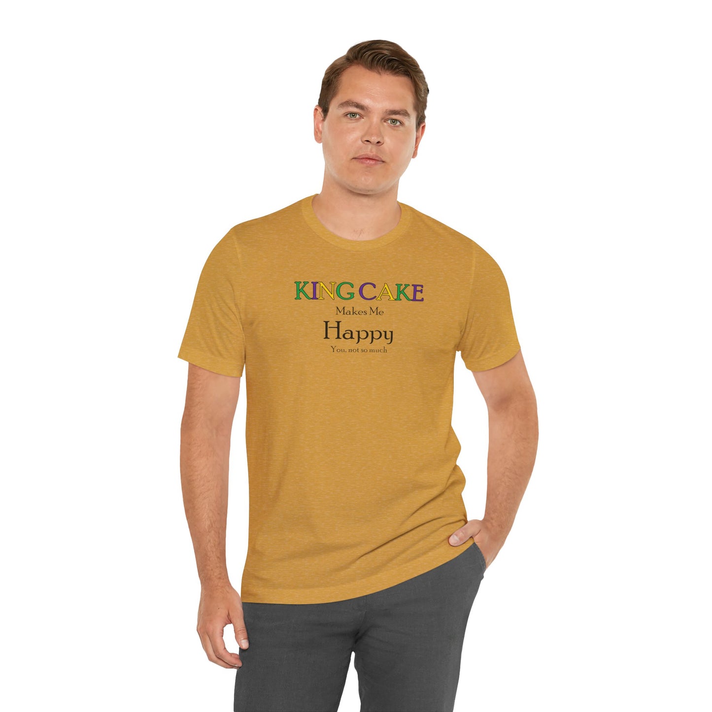 King Cake Makes Me Happy Cajun T-Shirt
