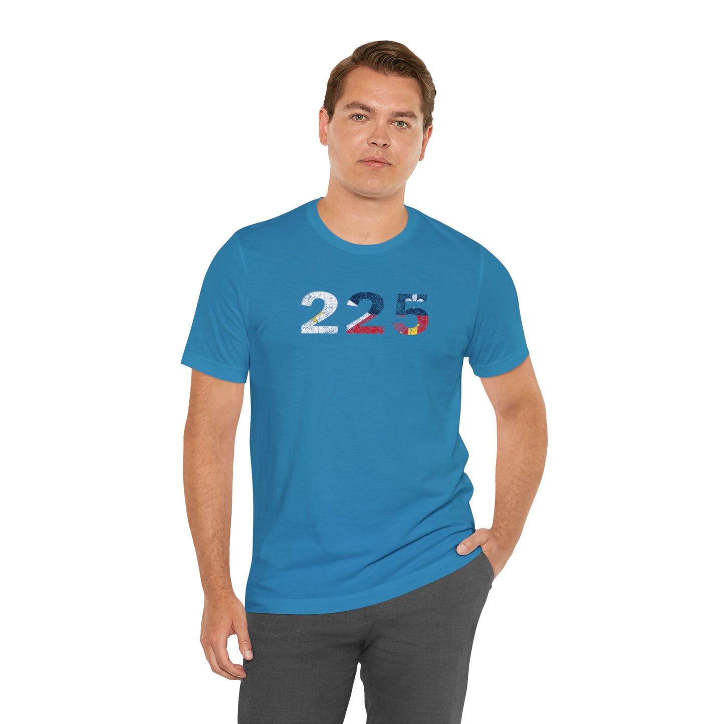 Cajun Flag 225 Area Code T-Shirt