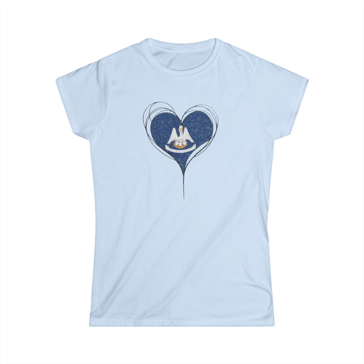 Women's Louisiana Heart T-Shirt