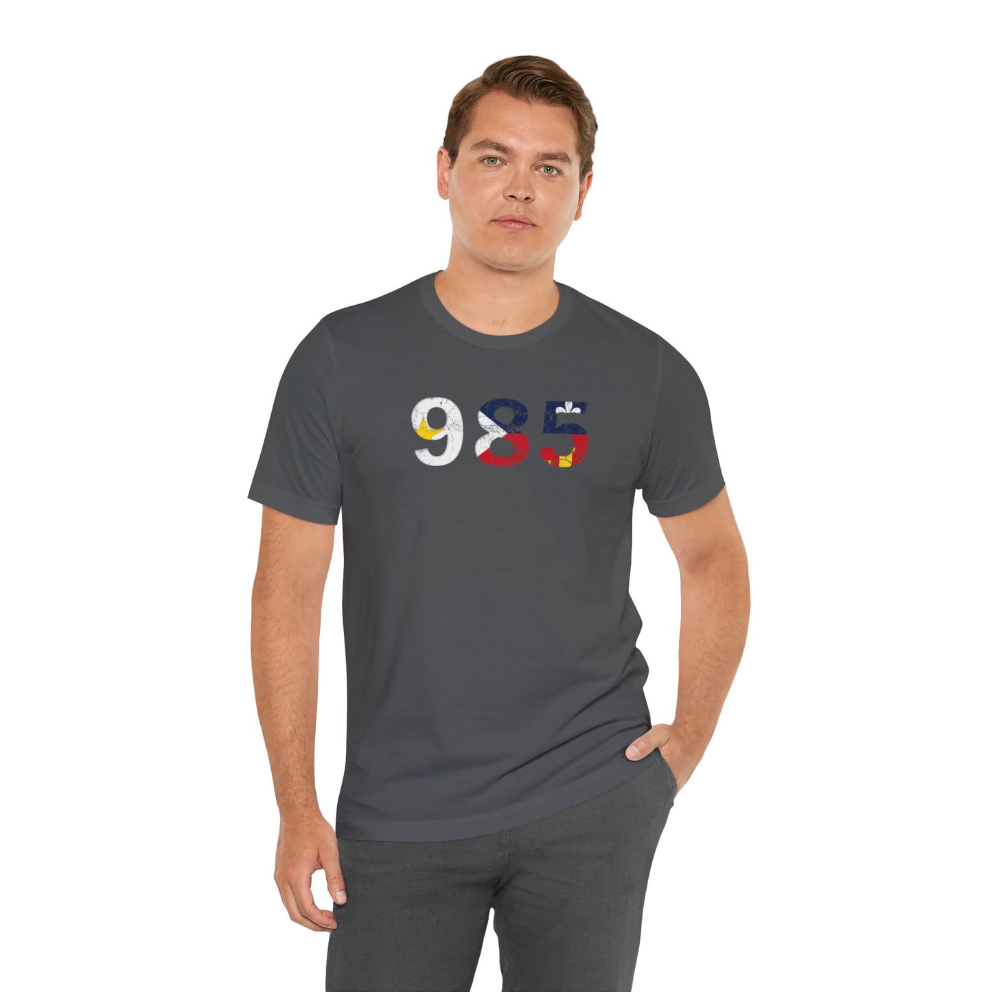 Cajun Flag 985 Area Code T-Shirt
