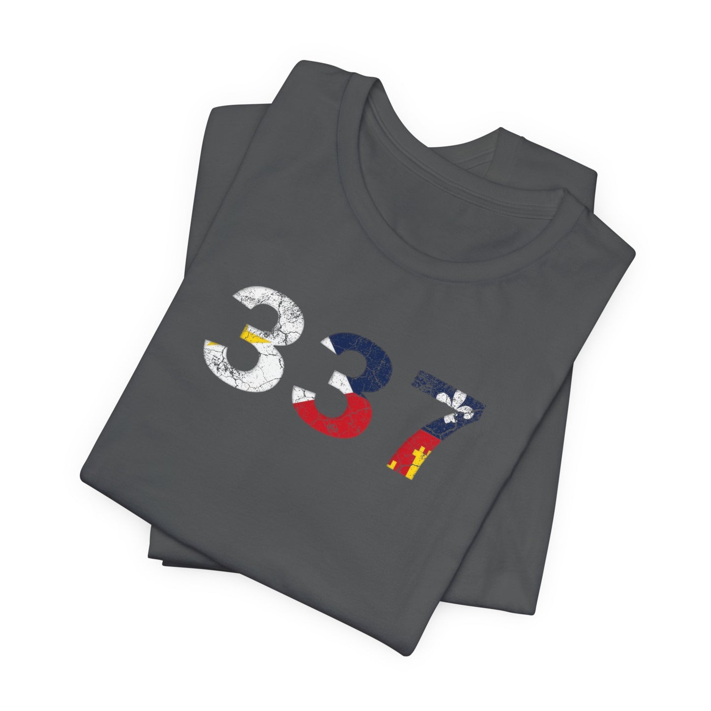 Cajun Flag 337 Area Code T-Shirt