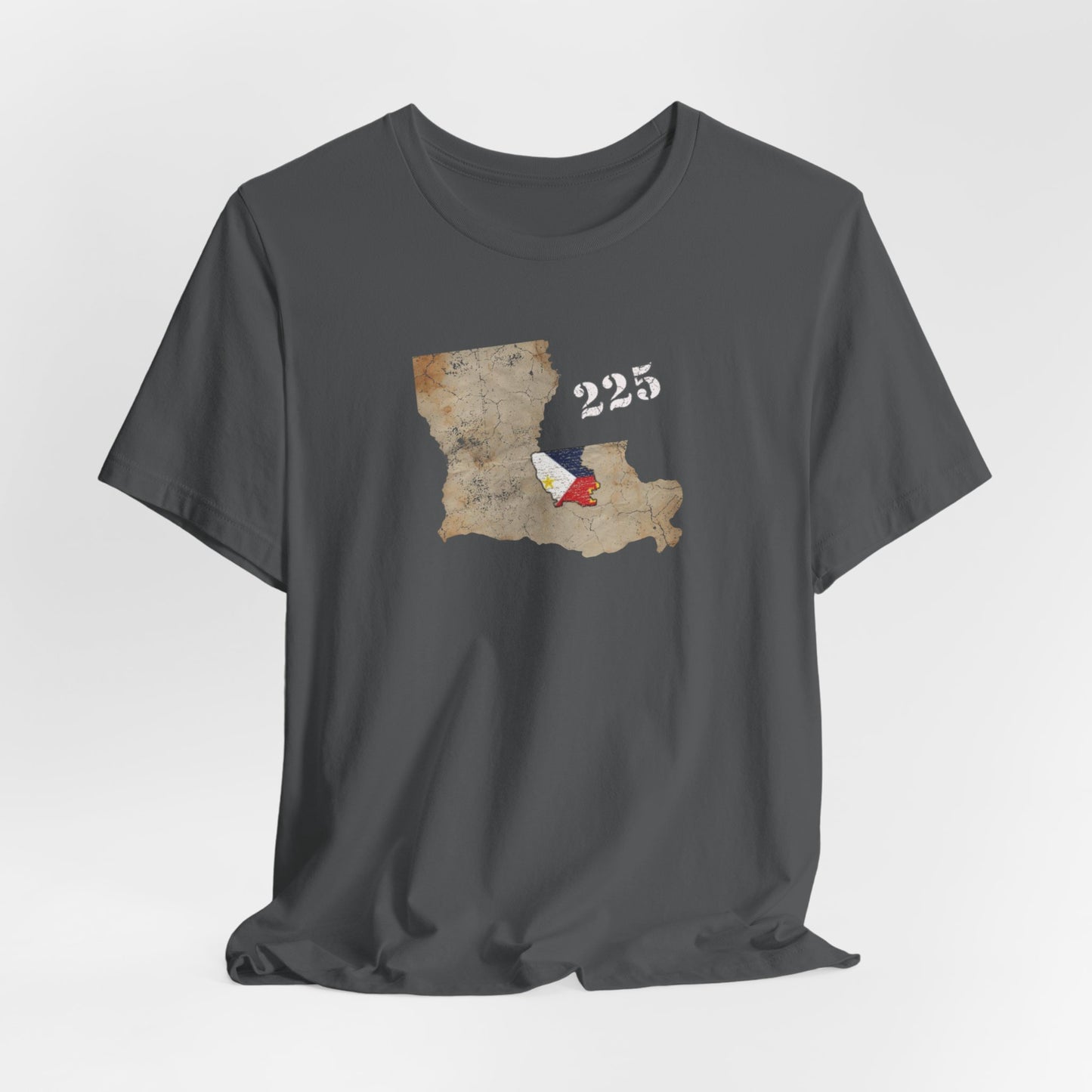 Cajun Area Code 225 Map T-Shirt