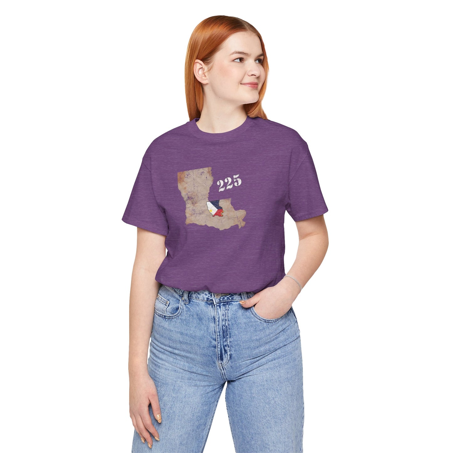Cajun Area Code 225 Map T-Shirt
