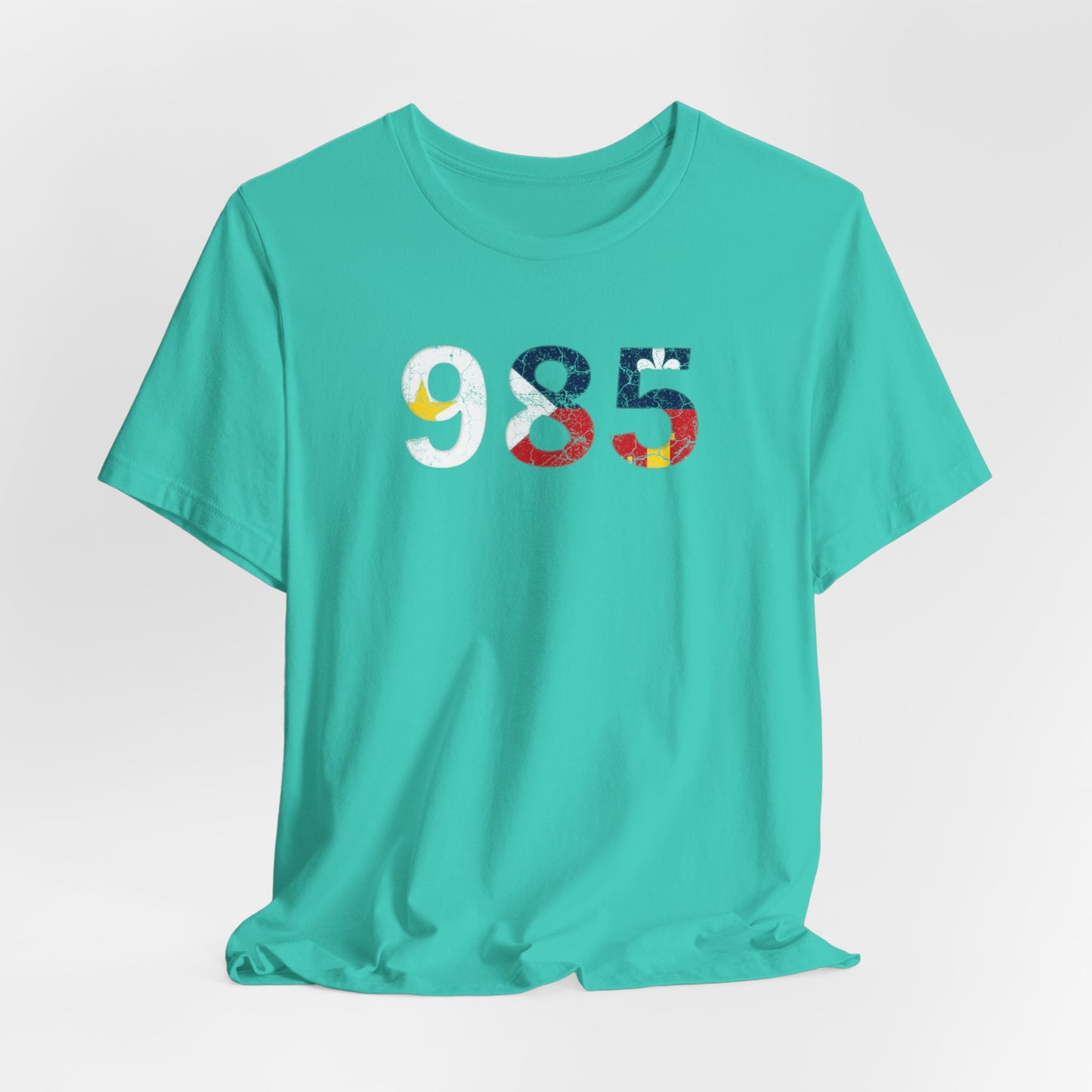 Cajun Flag 985 Area Code T-Shirt
