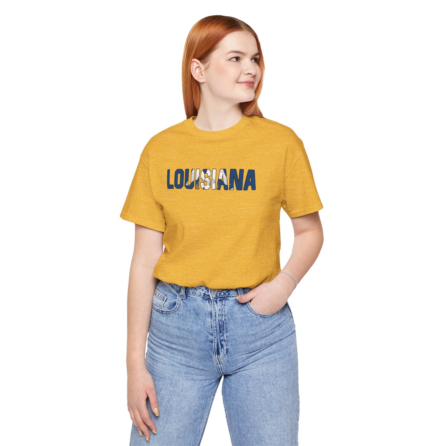 Louisiana with Flag T-Shirt