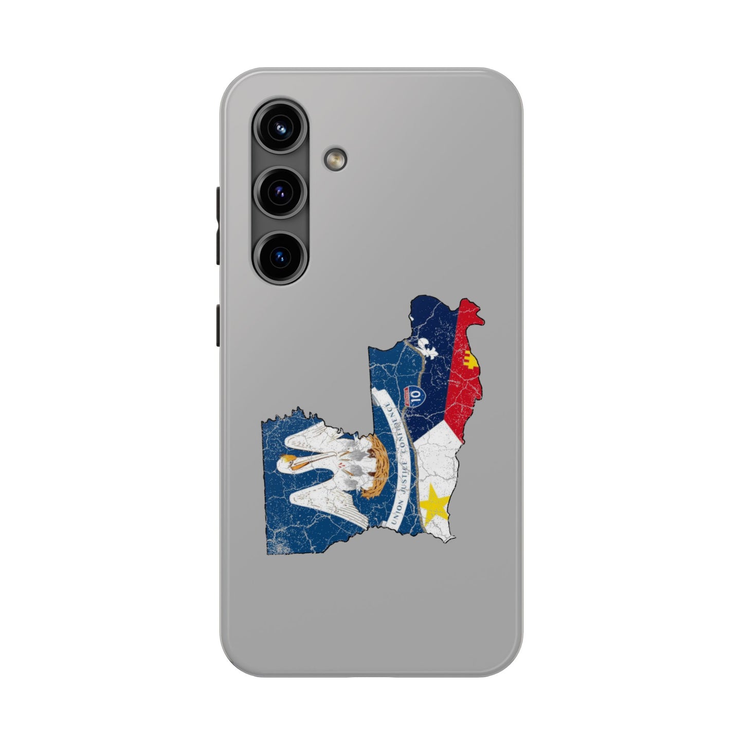 South of Interstate 10 Map Cajun Phone Case