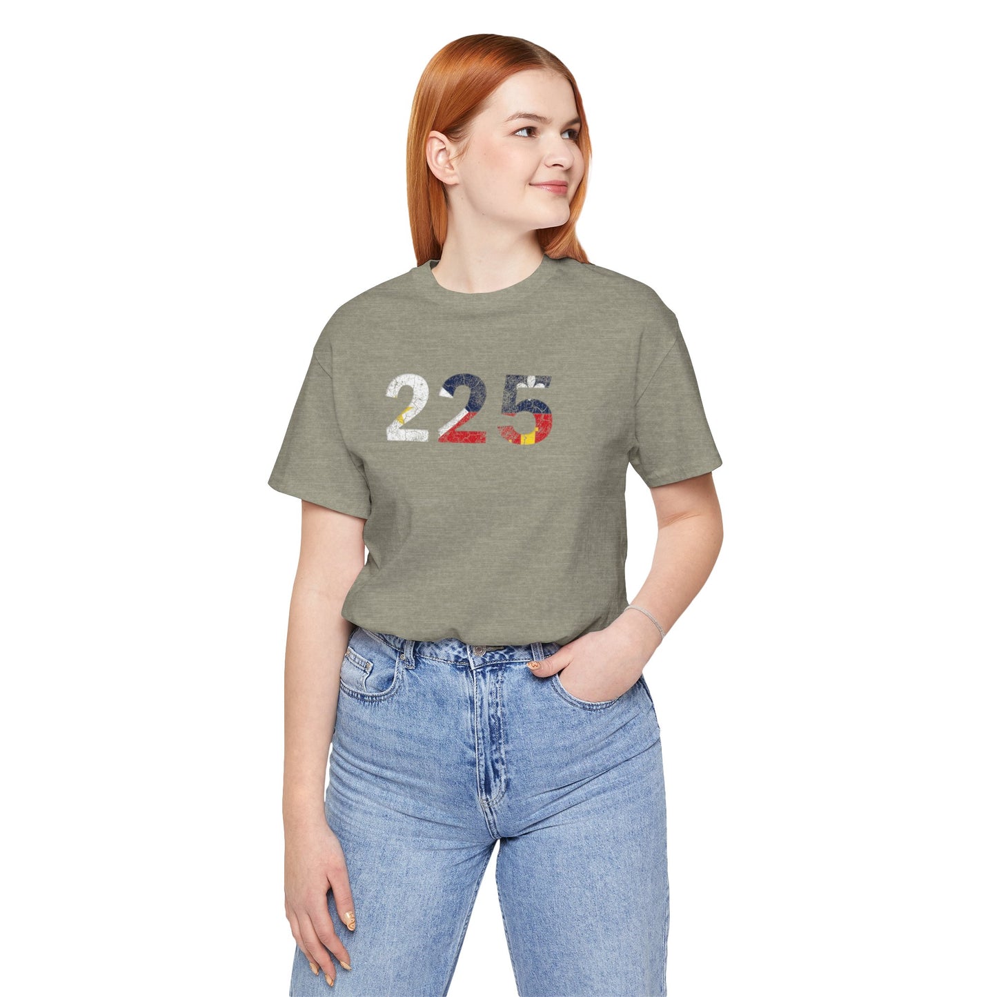 Cajun Flag 225 Area Code T-Shirt