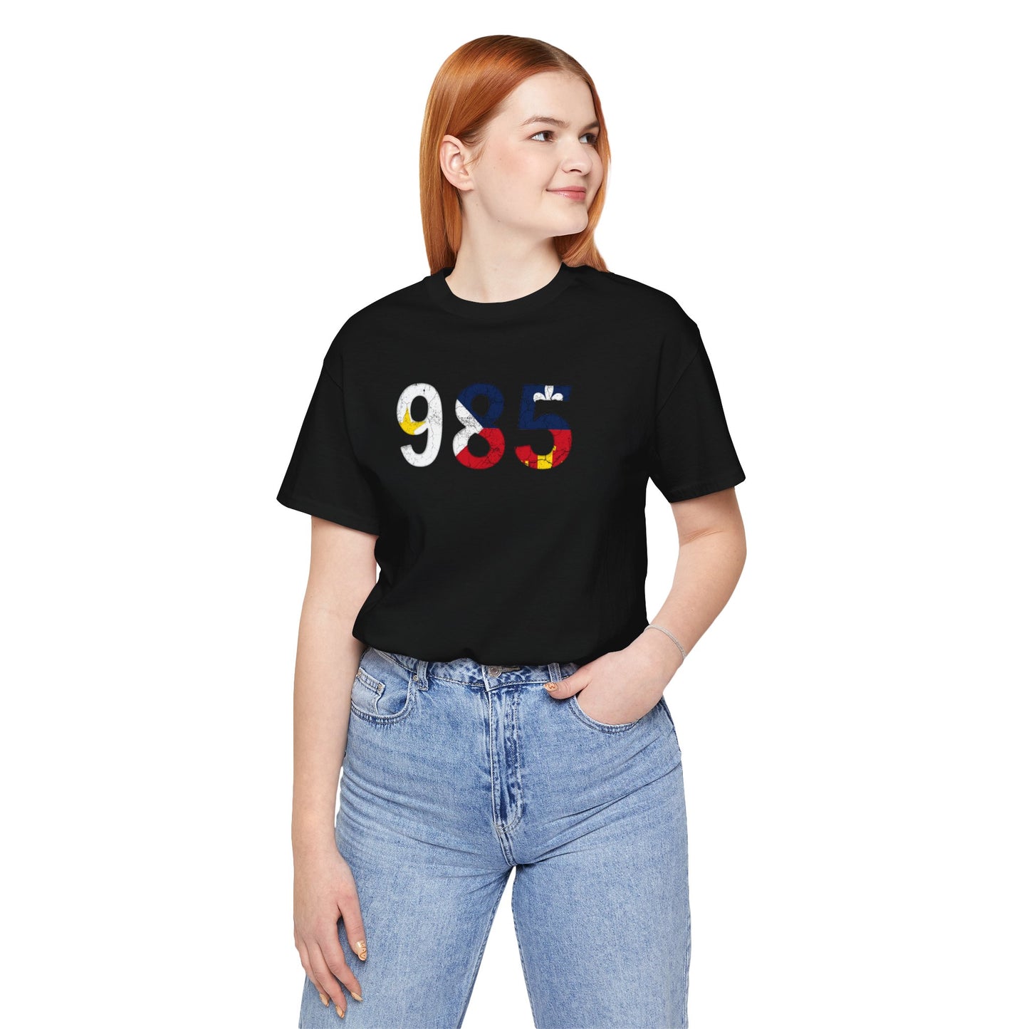 Cajun Flag 985 Area Code T-Shirt