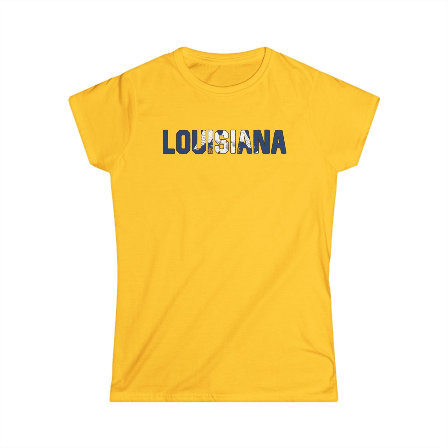 Women's Louisiana with Flag T-Shirt
