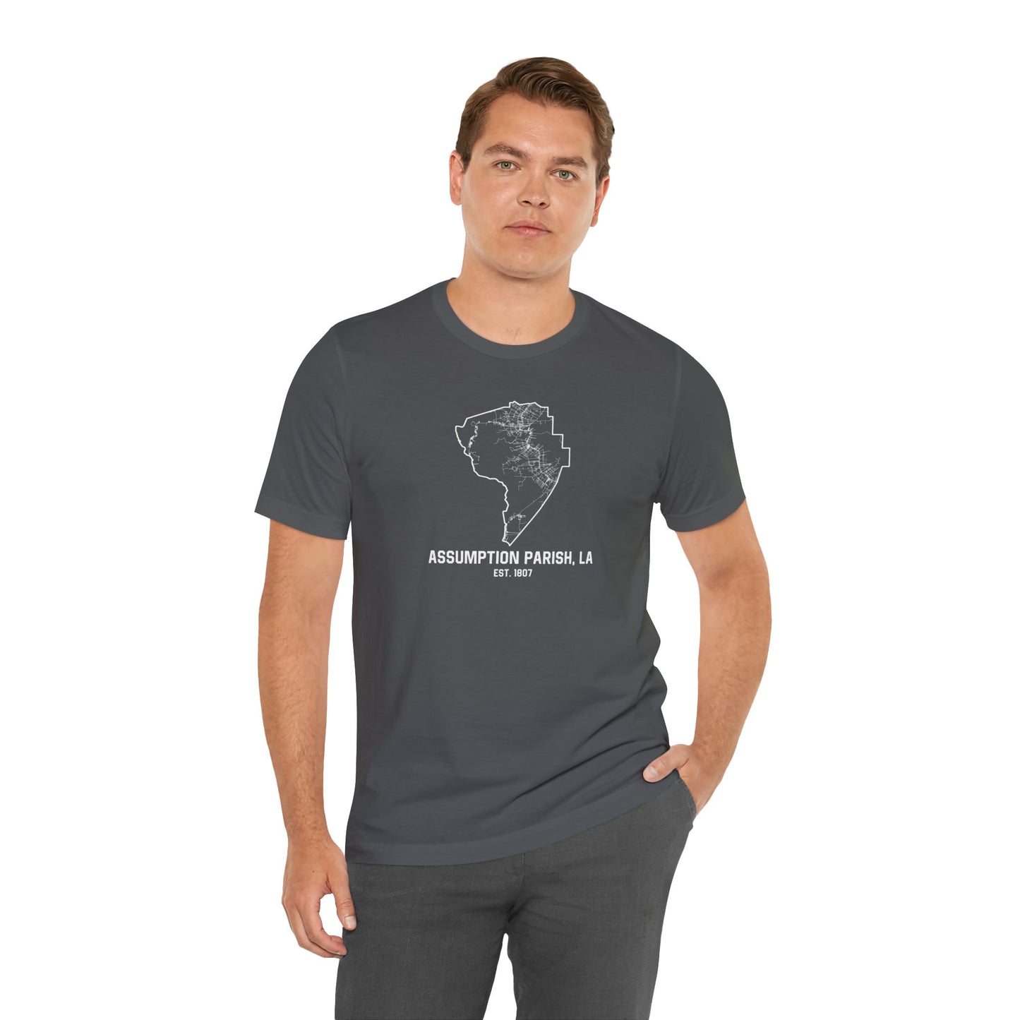 Assumption Parish Cajun T-Shirt - South of Interstate 10 - #Cajun Store# - #Cajun Clothing# - #Cajun Shirts#