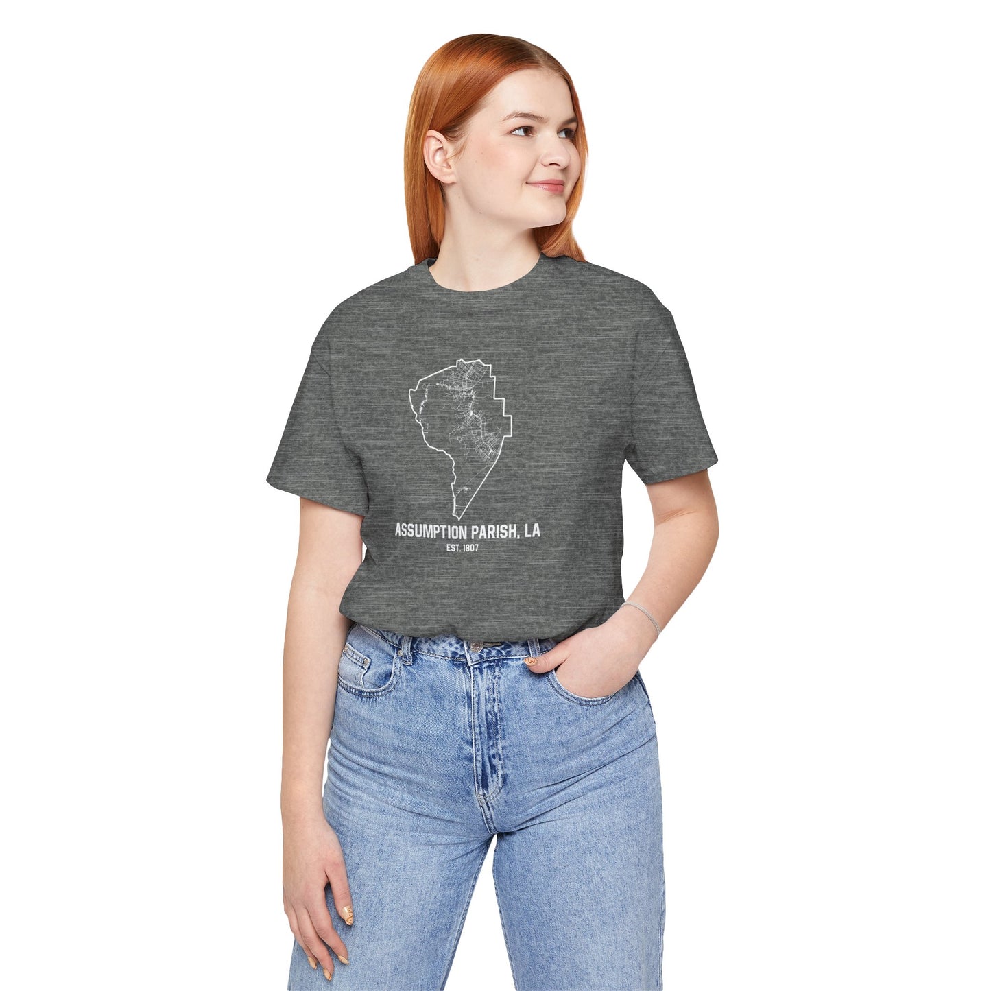 Assumption Parish Cajun T-Shirt - South of Interstate 10 - #Cajun Store# - #Cajun Clothing# - #Cajun Shirts#