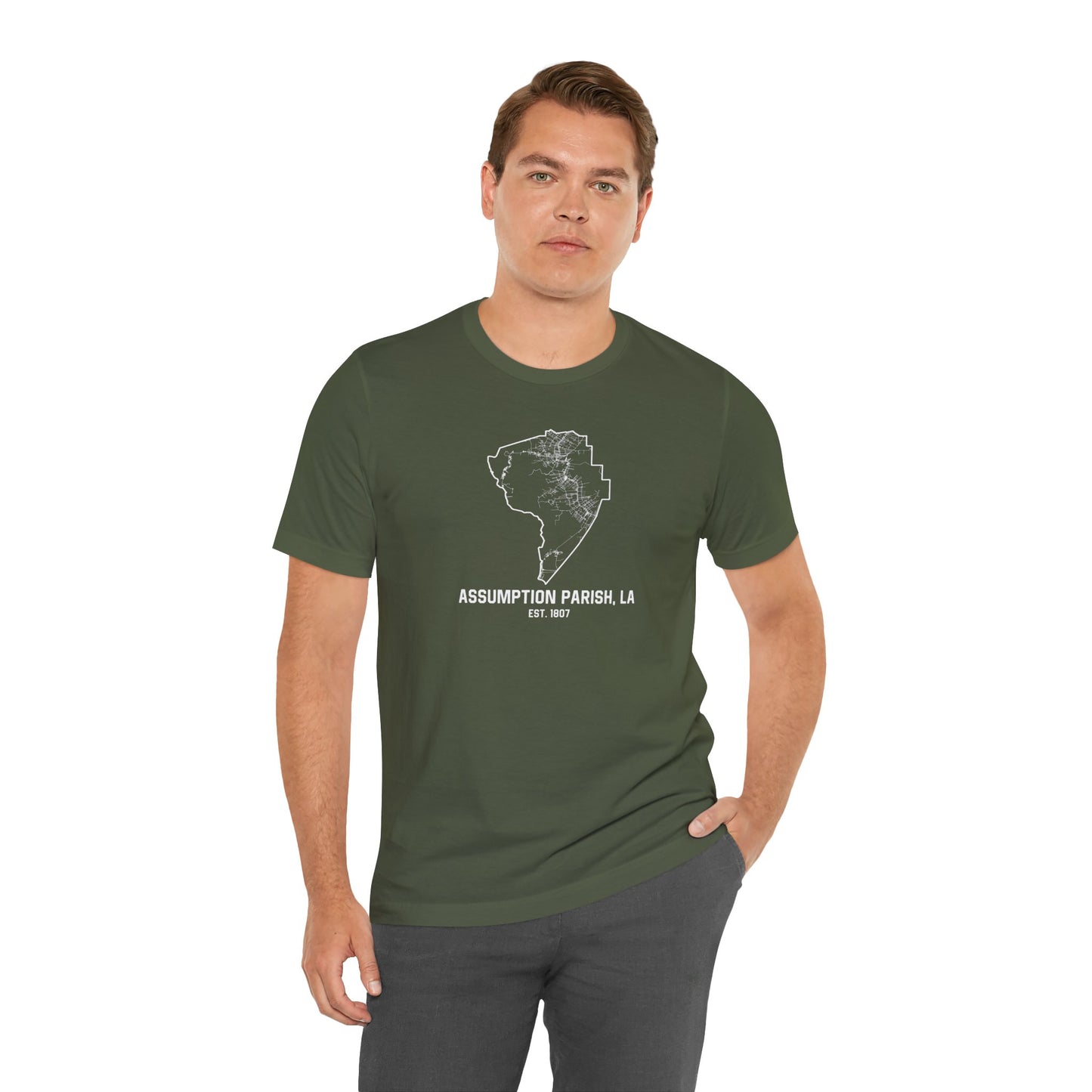 Assumption Parish Cajun T-Shirt - South of Interstate 10 - #Cajun Store# - #Cajun Clothing# - #Cajun Shirts#