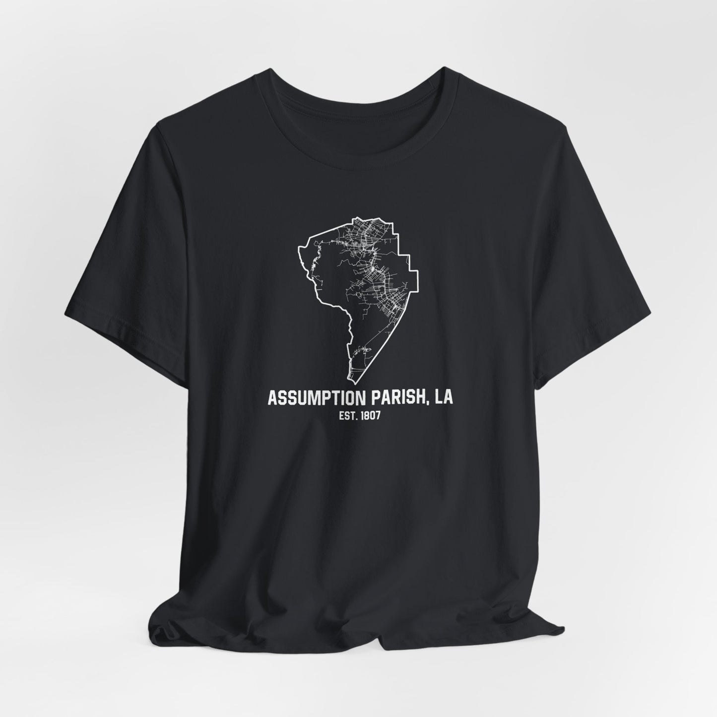 Assumption Parish Cajun T-Shirt - South of Interstate 10 - #Cajun Store# - #Cajun Clothing# - #Cajun Shirts#