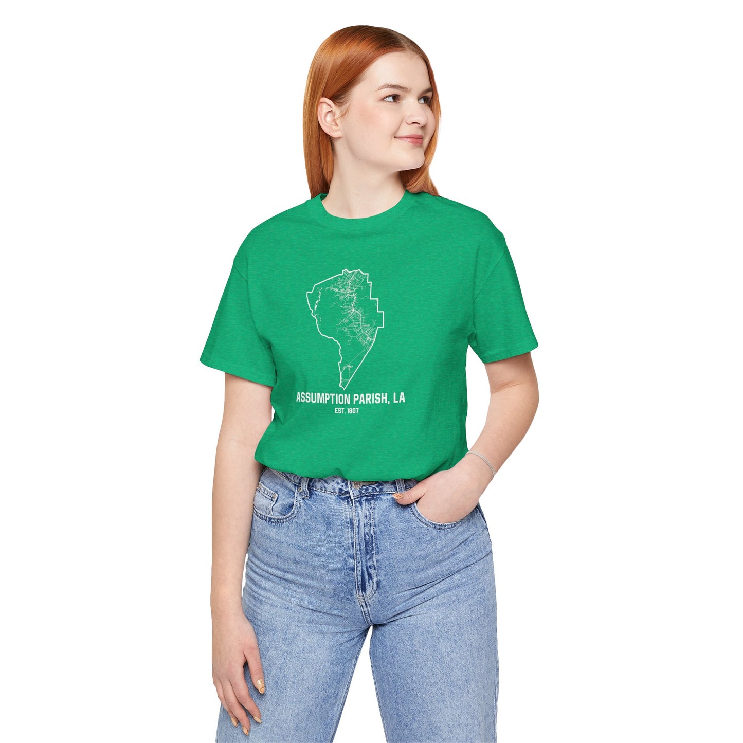 Assumption Parish Cajun T-Shirt - South of Interstate 10 - #Cajun Store# - #Cajun Clothing# - #Cajun Shirts#