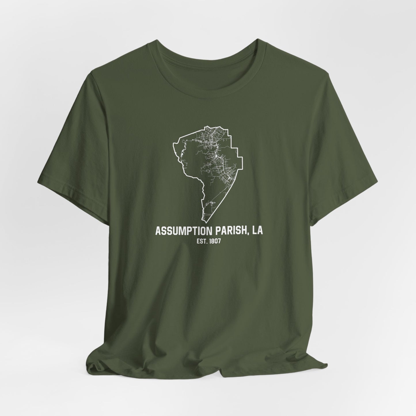 Assumption Parish Cajun T-Shirt - South of Interstate 10 - #Cajun Store# - #Cajun Clothing# - #Cajun Shirts#